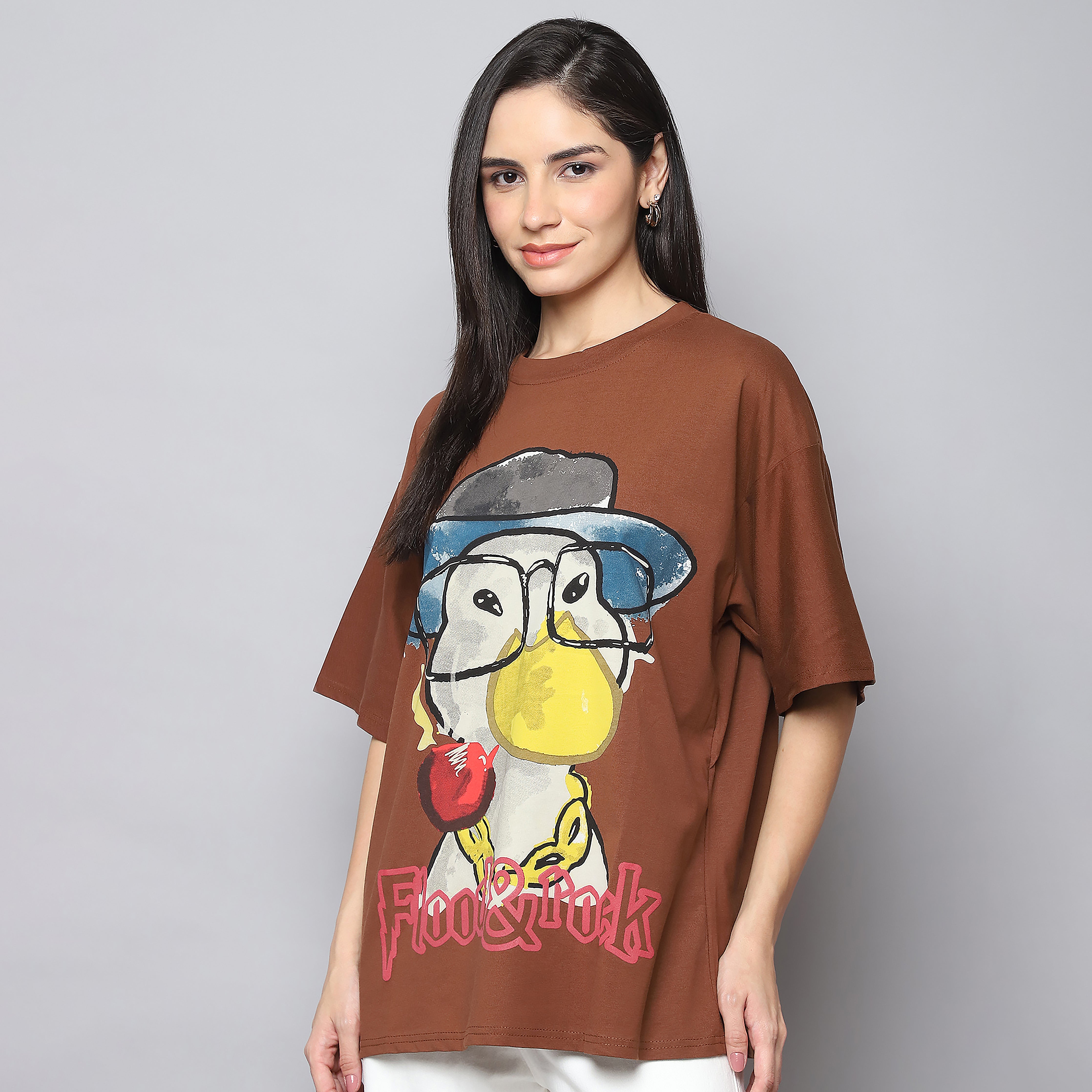 Funky Duck Oversized Graphic Tee