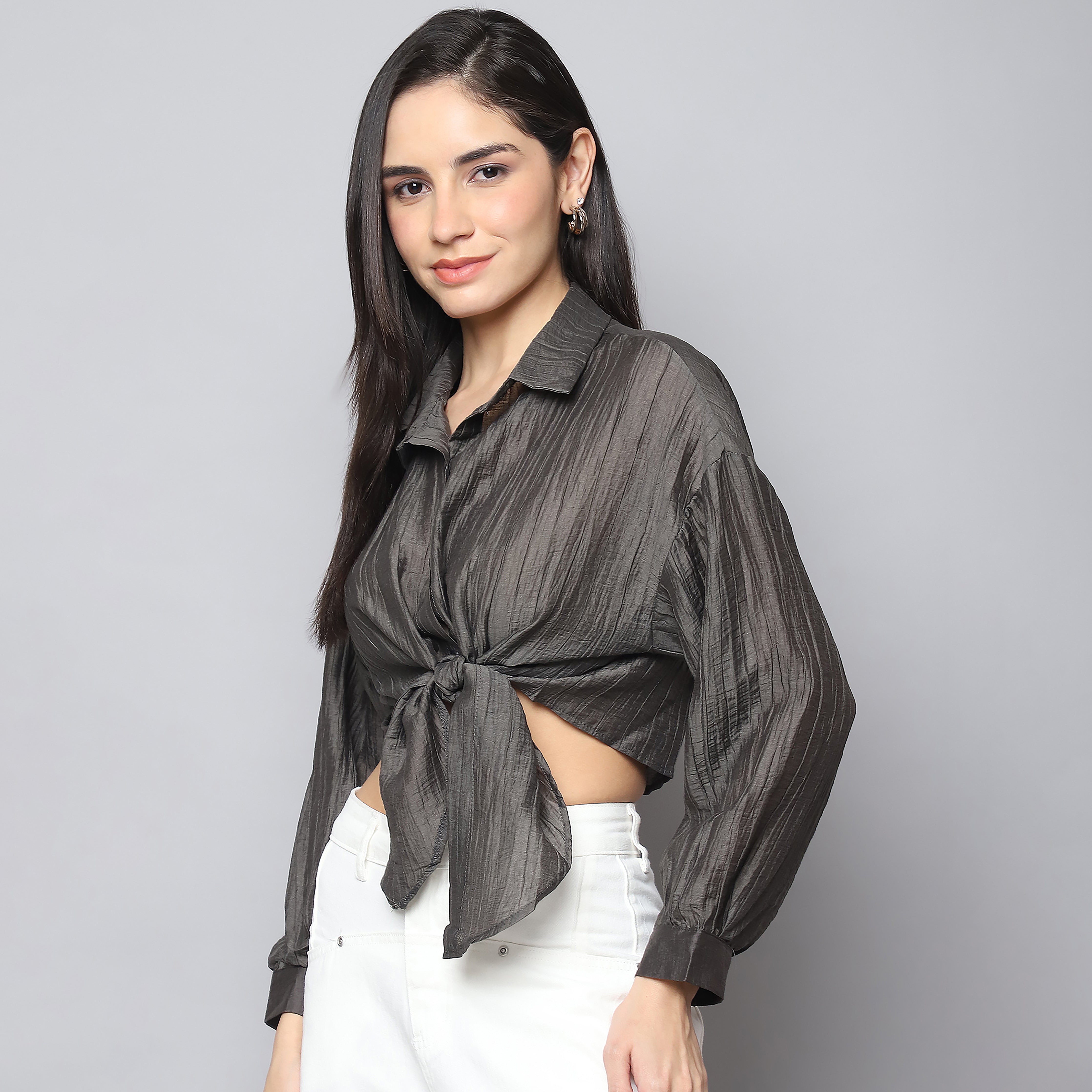 Charcoal Crush Oversized Shirt
