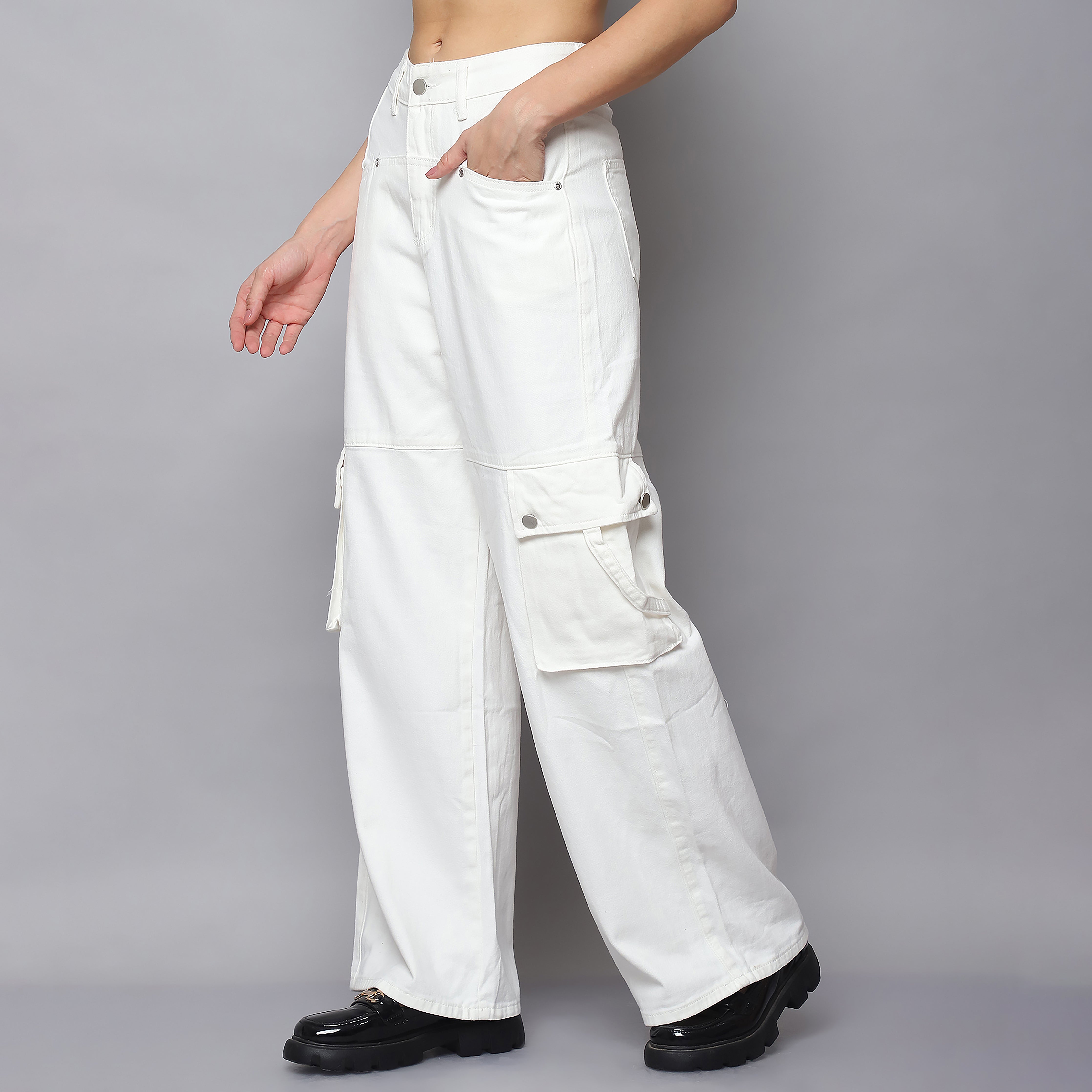 Straight Fit Cargo Pant – Off White