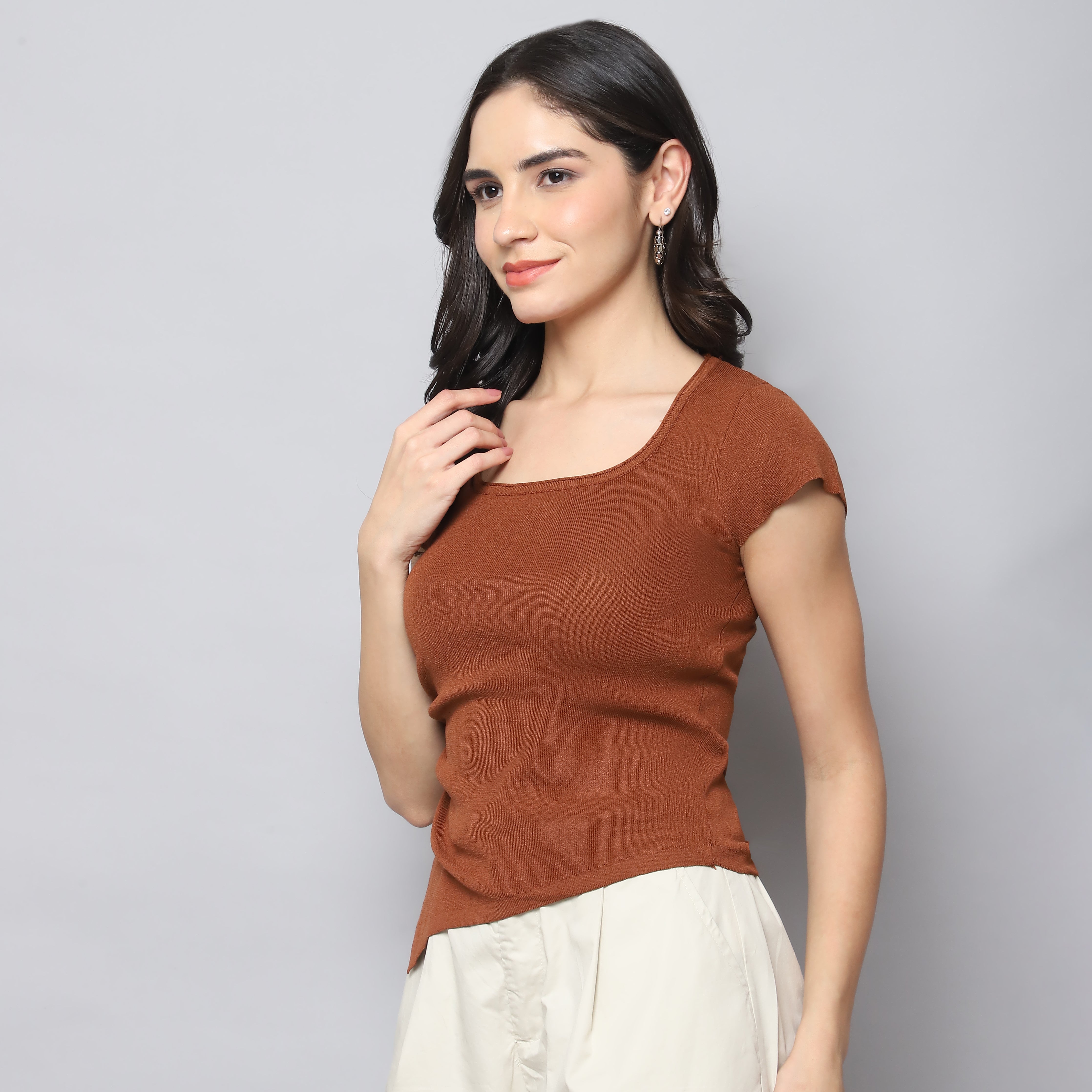 Rust Knitted Top