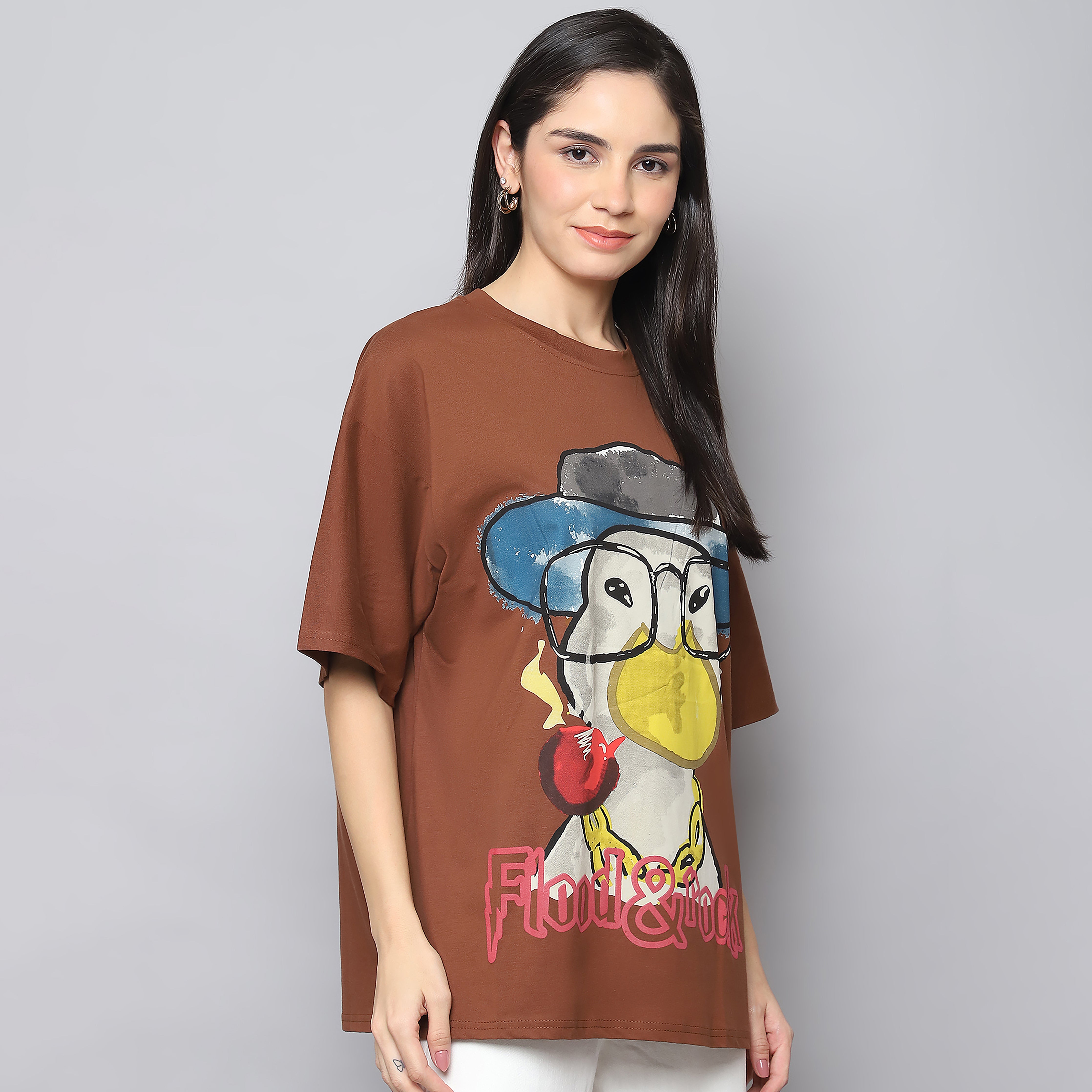 Funky Duck Oversized Graphic Tee