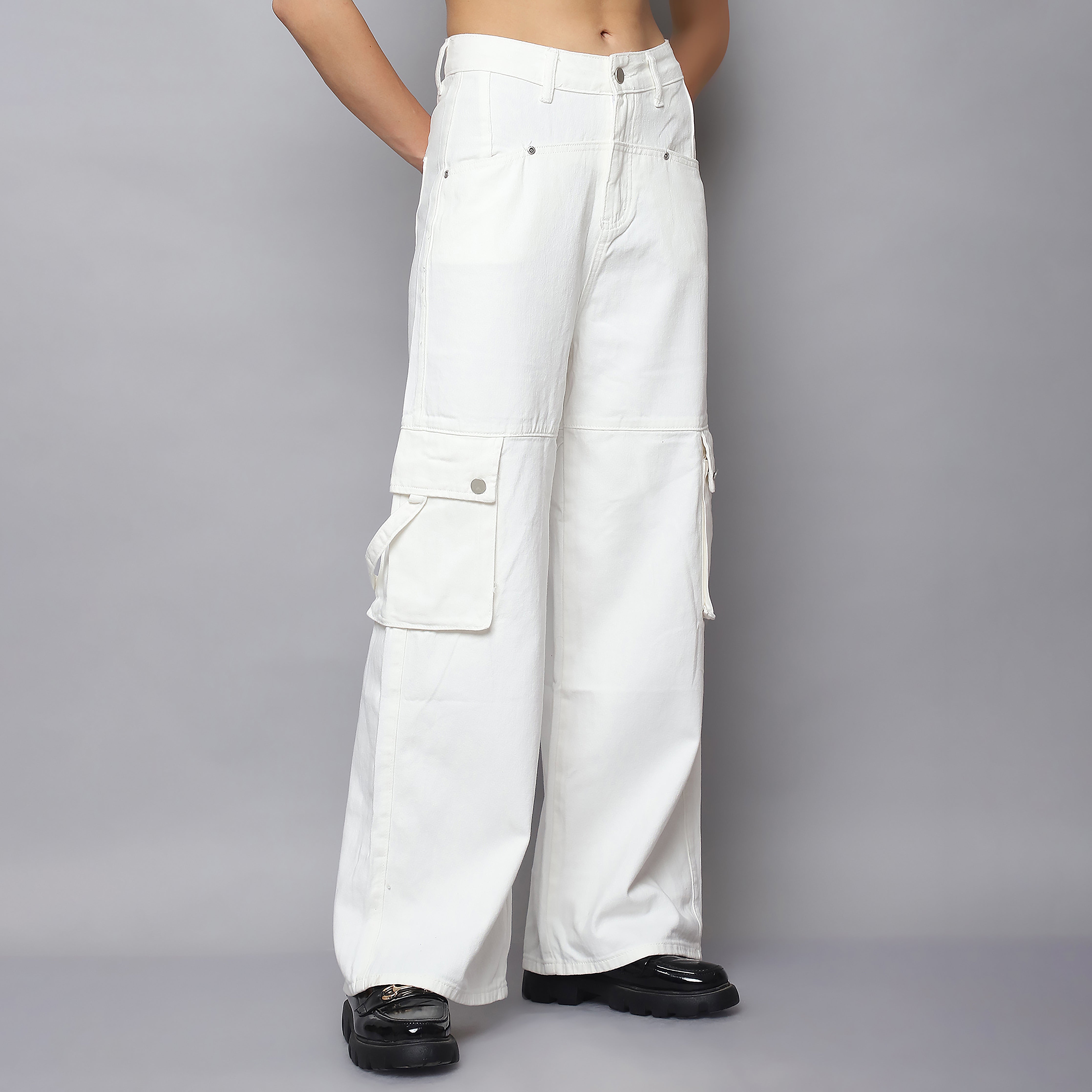 Straight Fit Cargo Pant – Off White