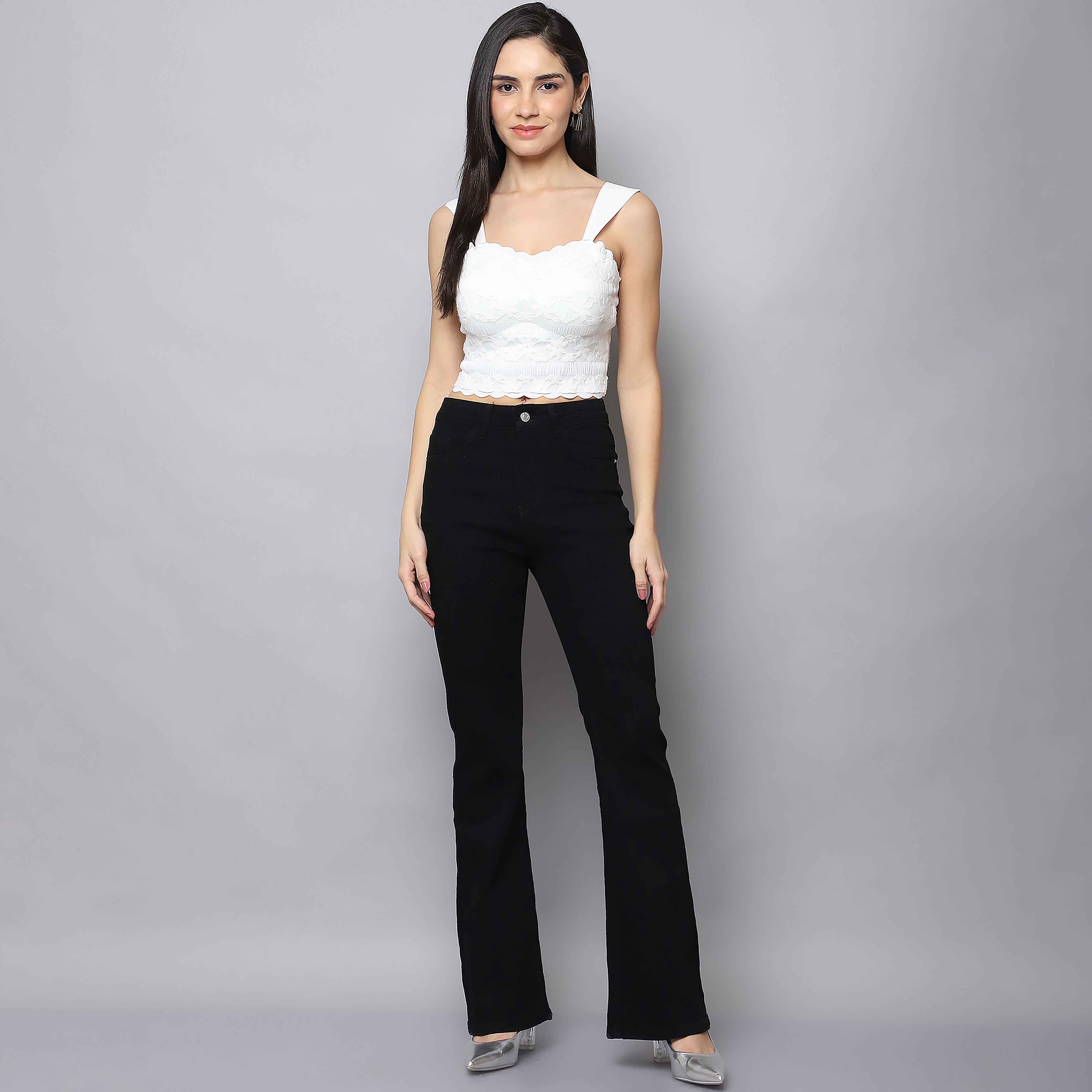 Women's White Summer Padded Tank Top
