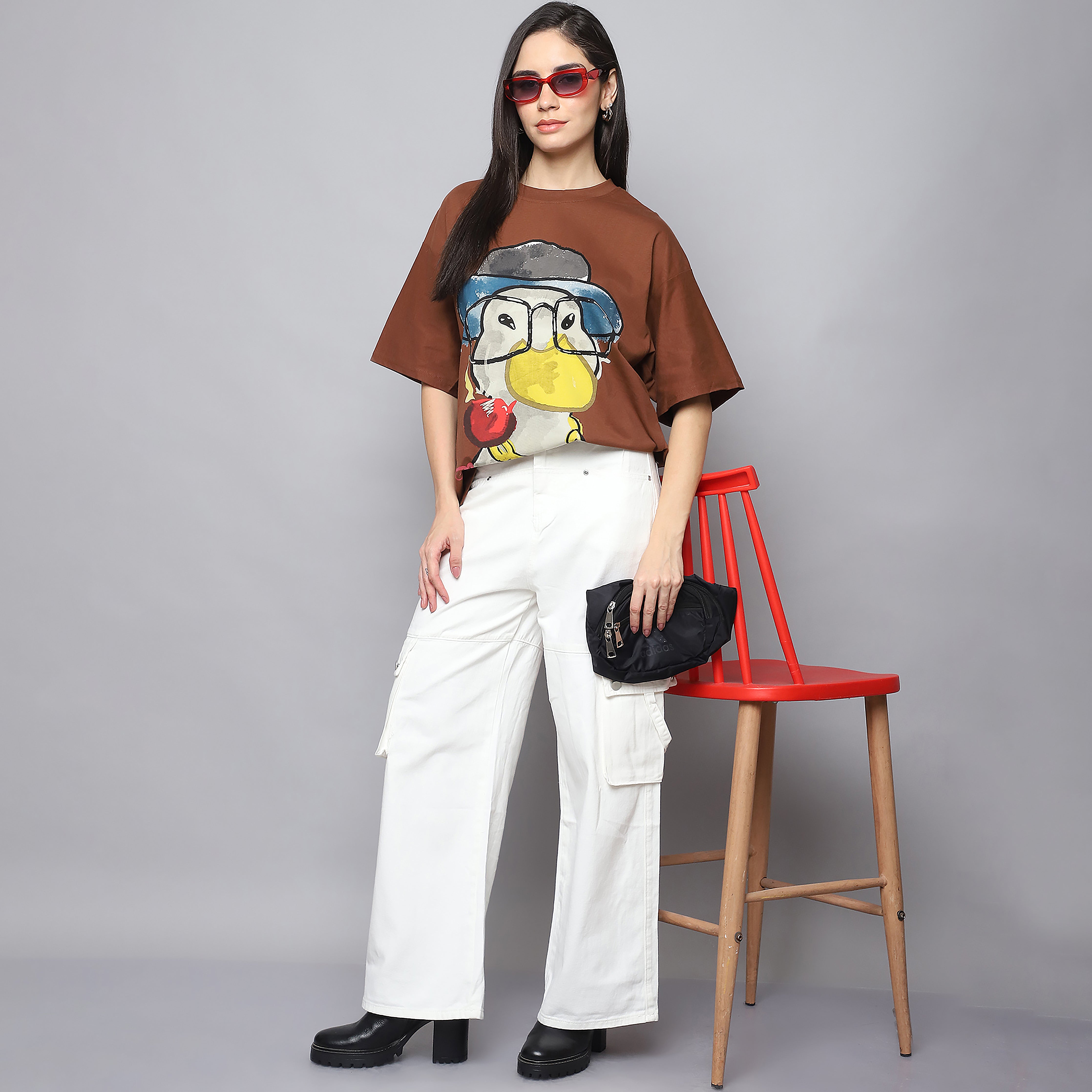 Funky Duck Oversized Graphic Tee