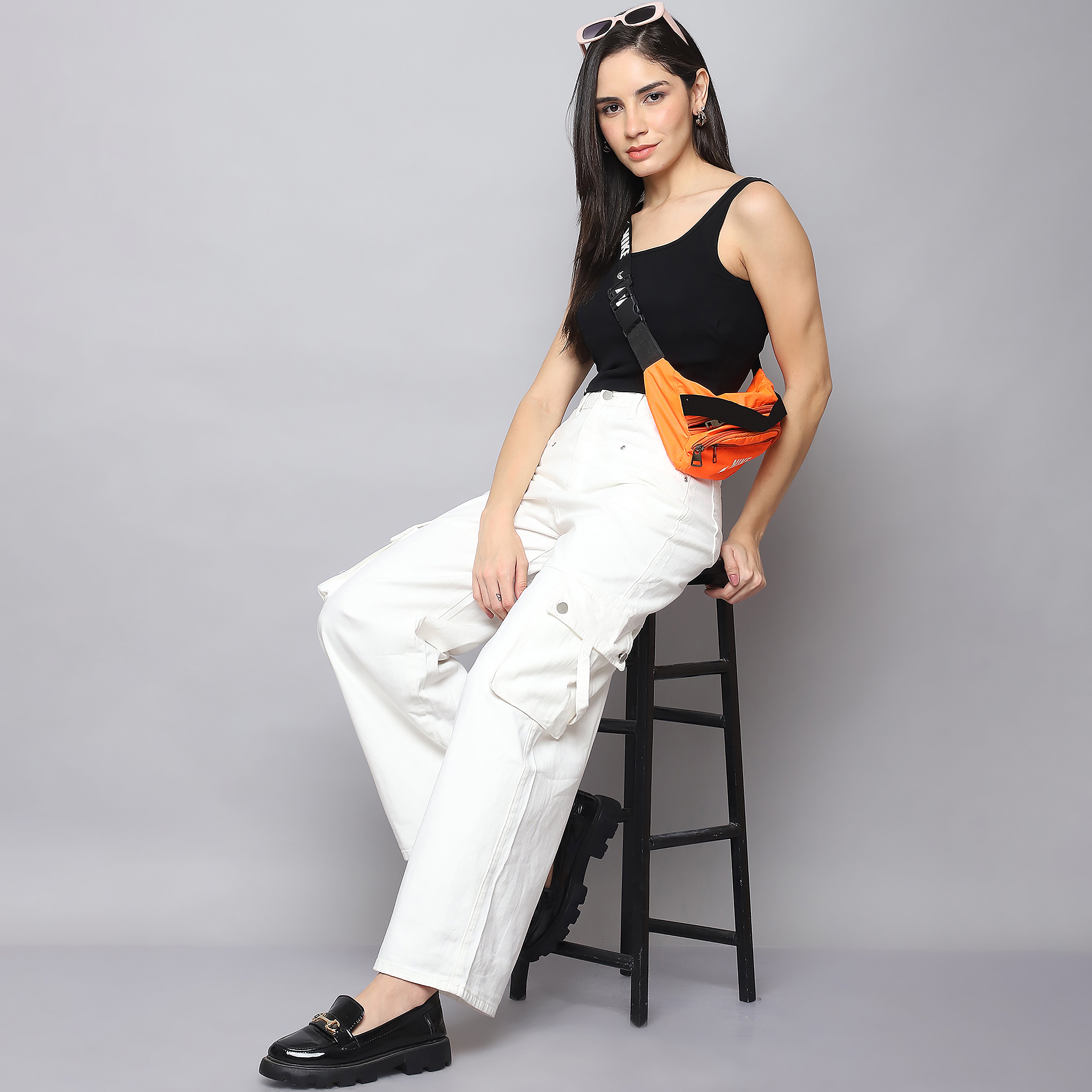 Midnight Chic Padded Crop Tank