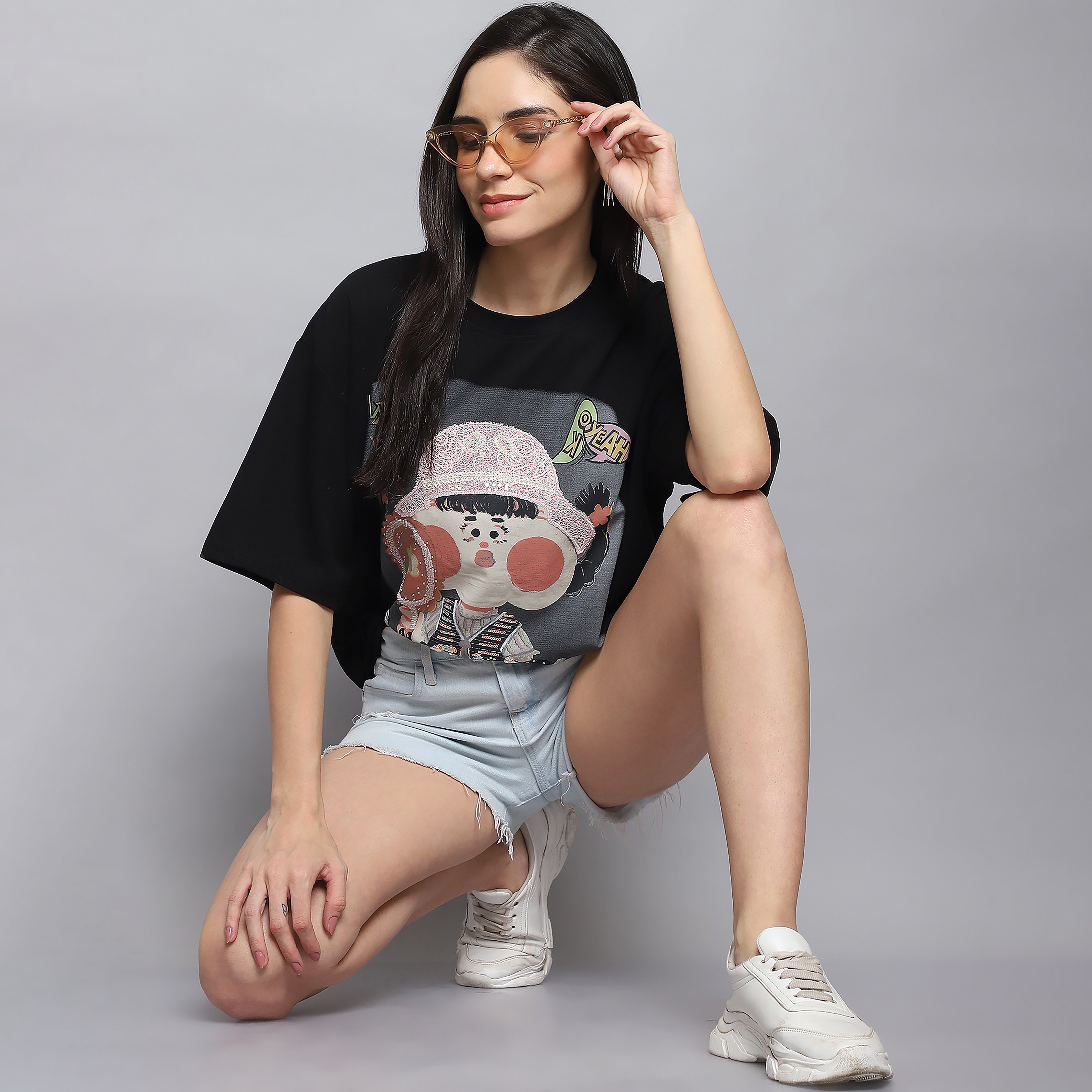 over-sized graphic tee