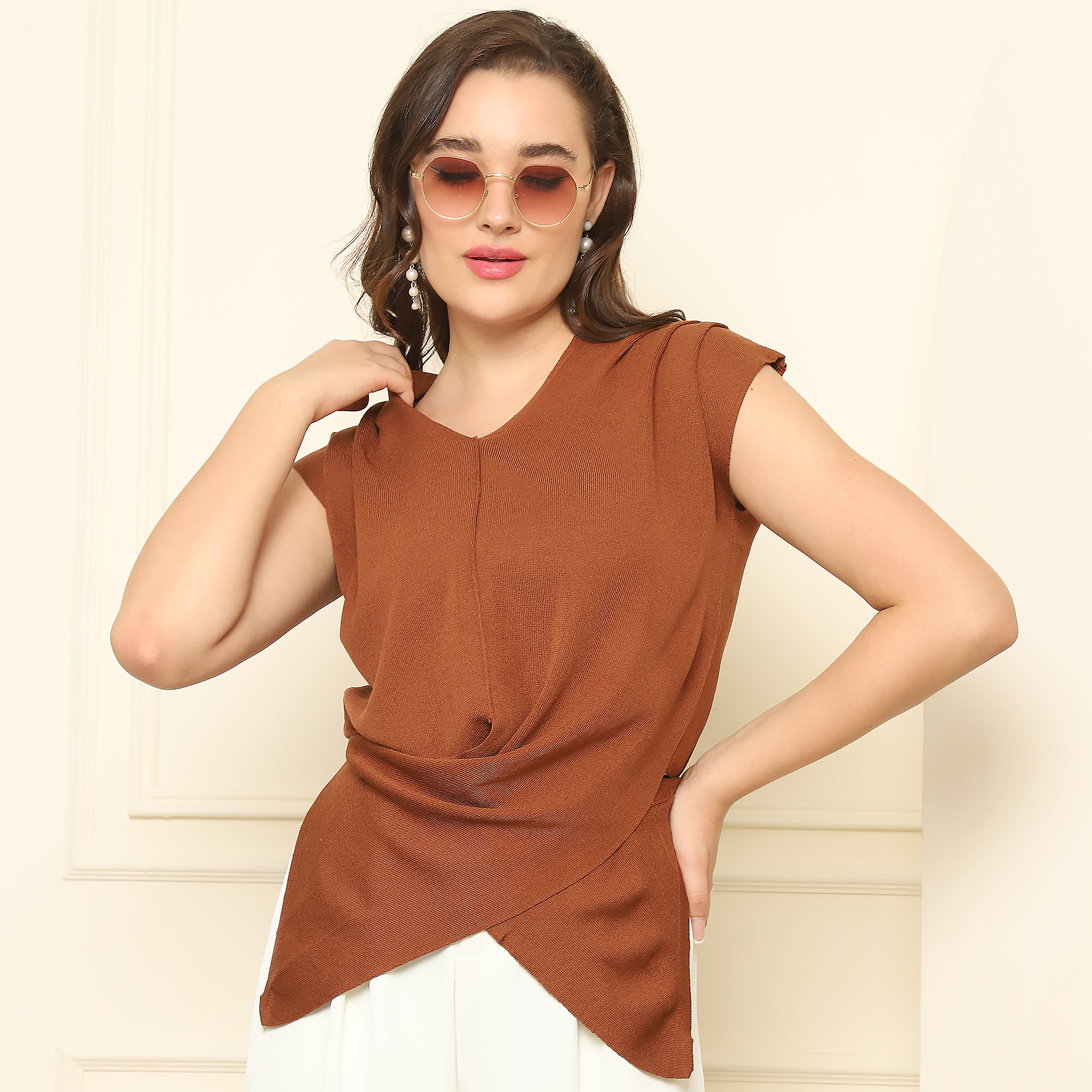 Knitted Top – Rust