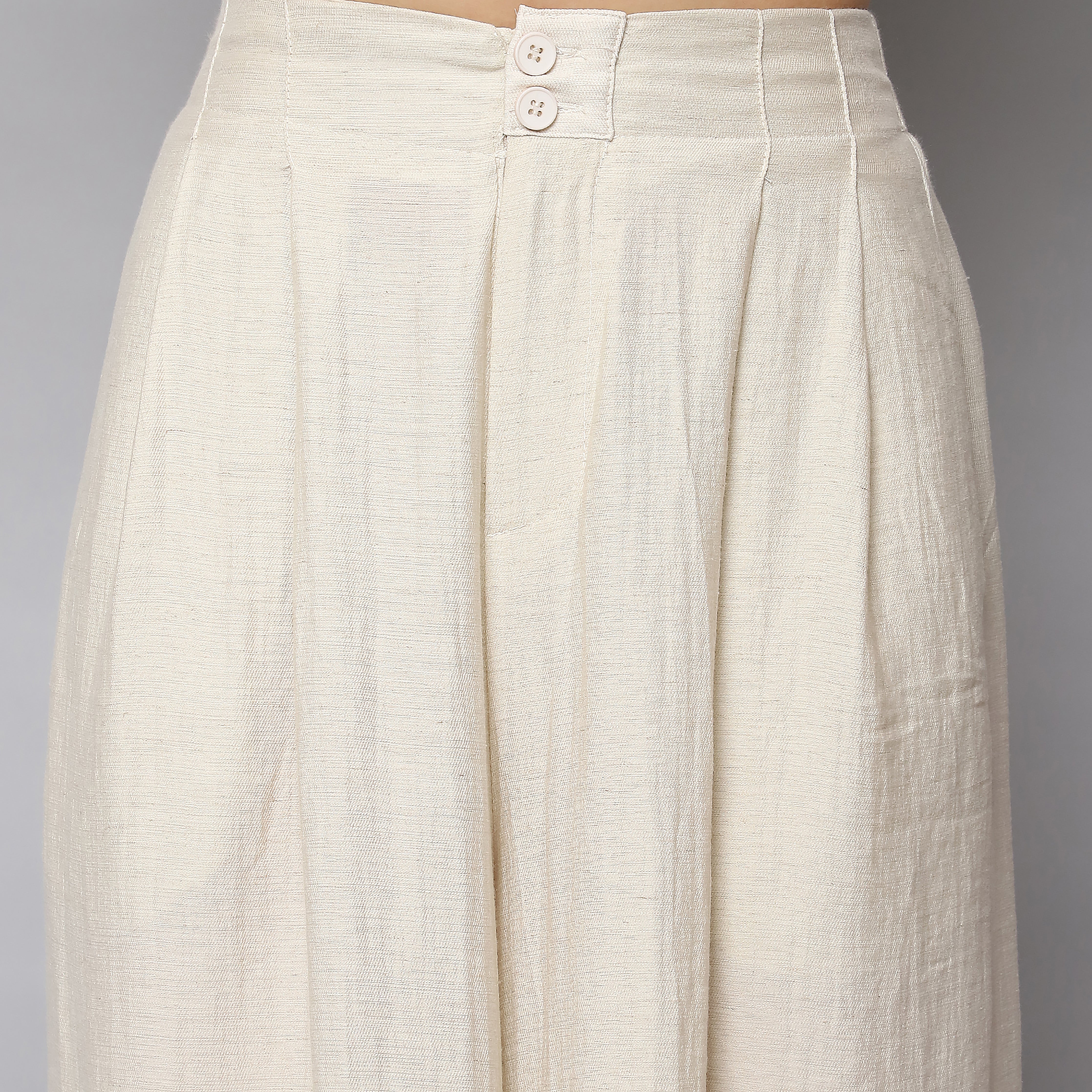 Flared Pleated Trouser
