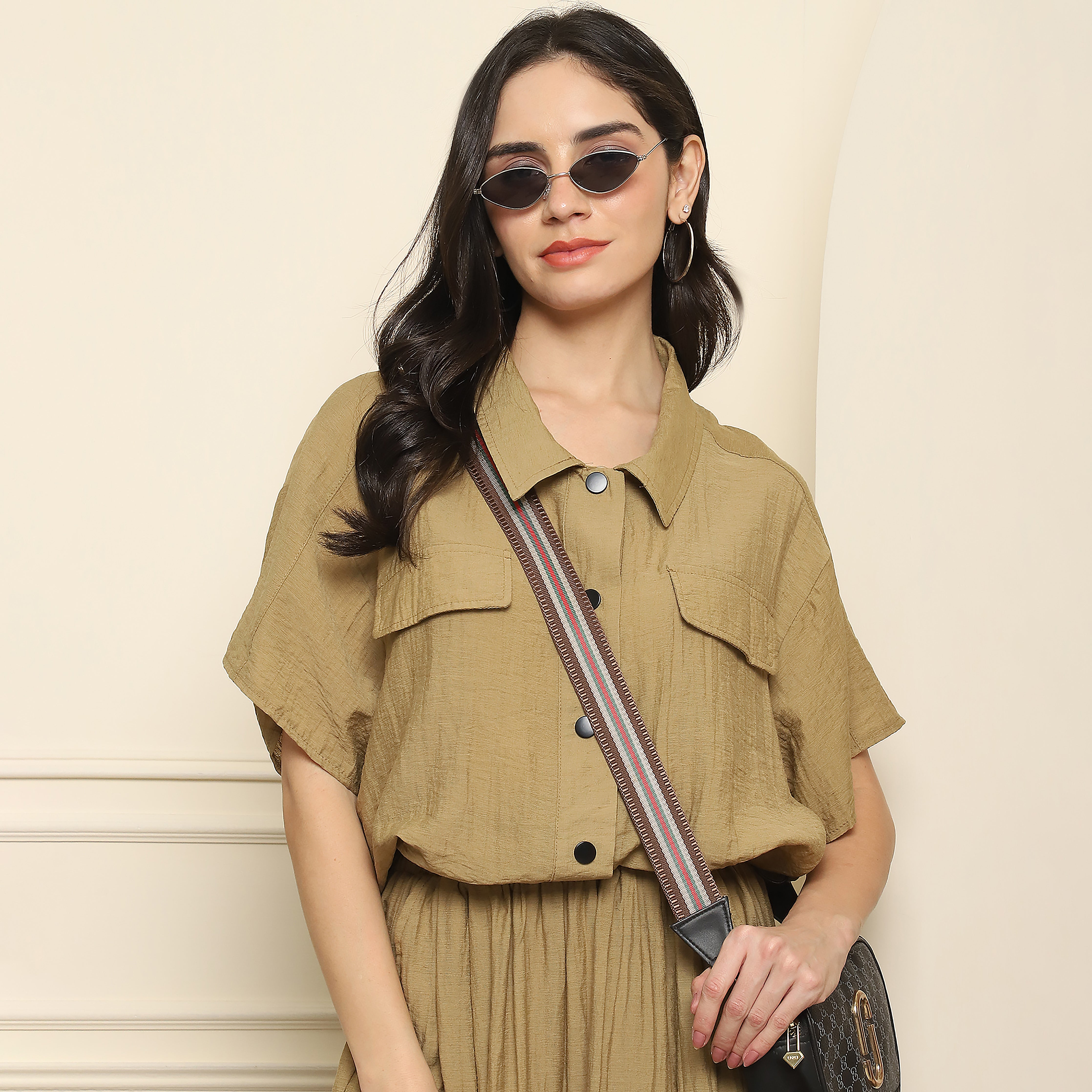 Women's Crushed Crepe Co-ord Set
