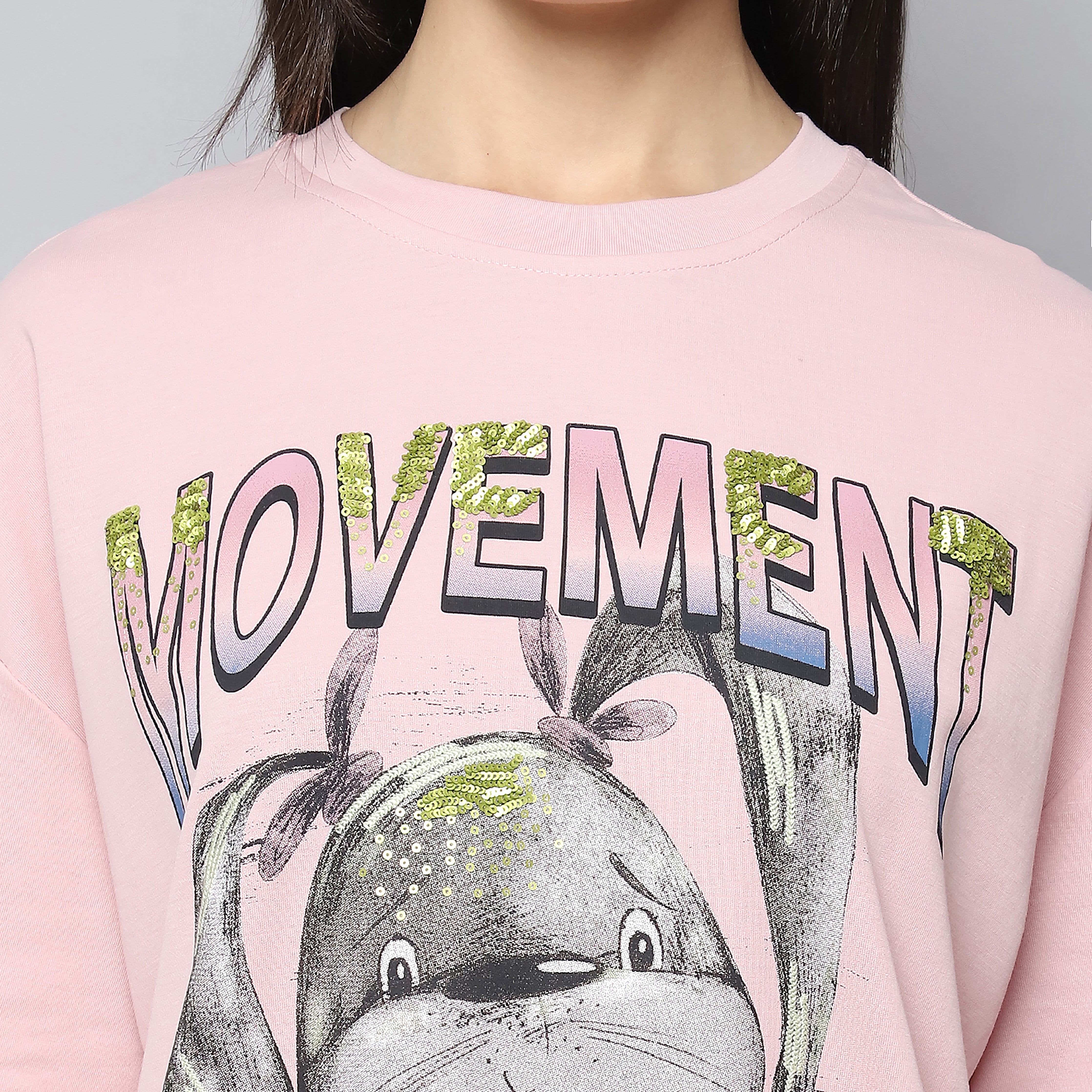 Women's Blush Pink Oversized T-Shirt