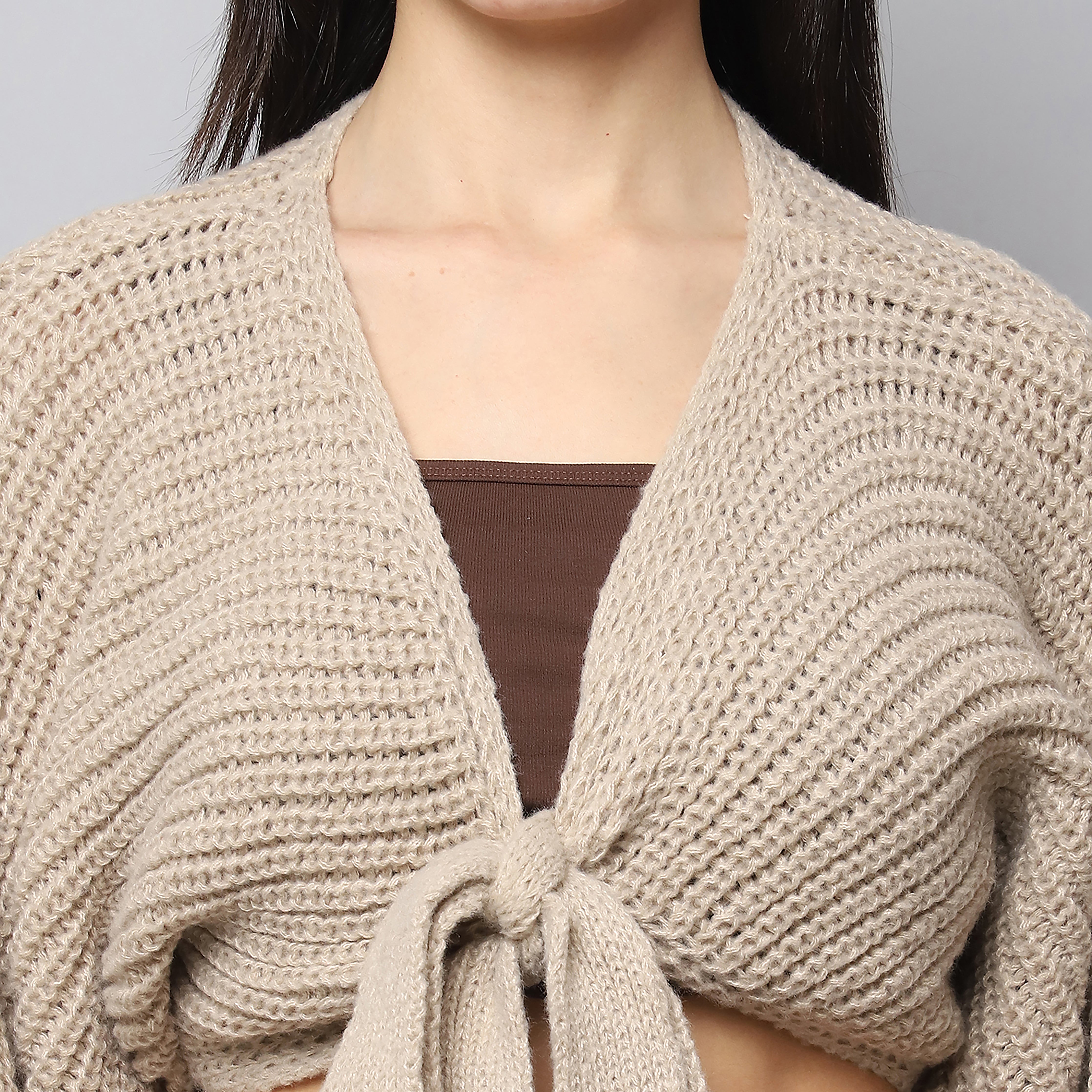 Women's Beige Woolen Shrug