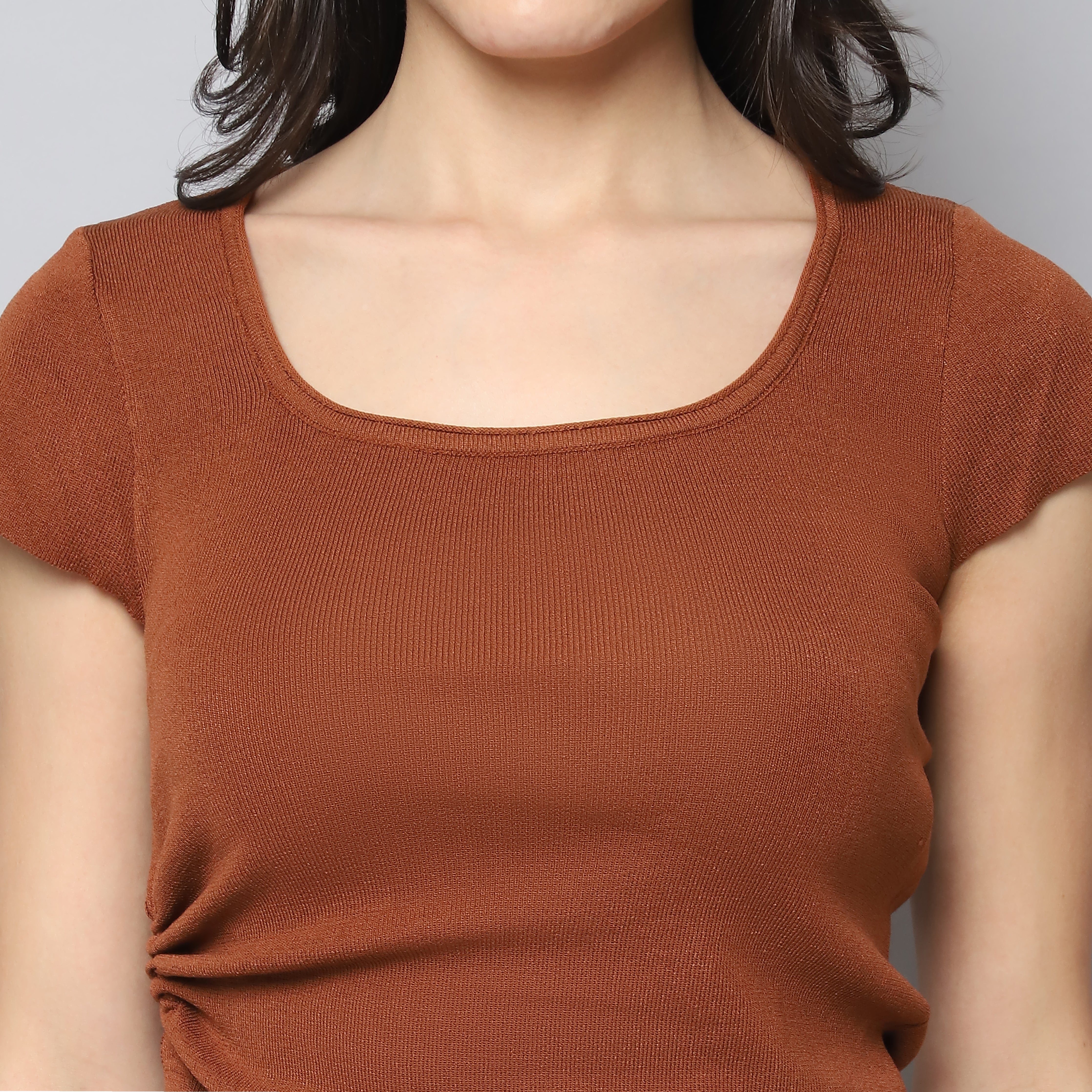 Rust Knitted Top