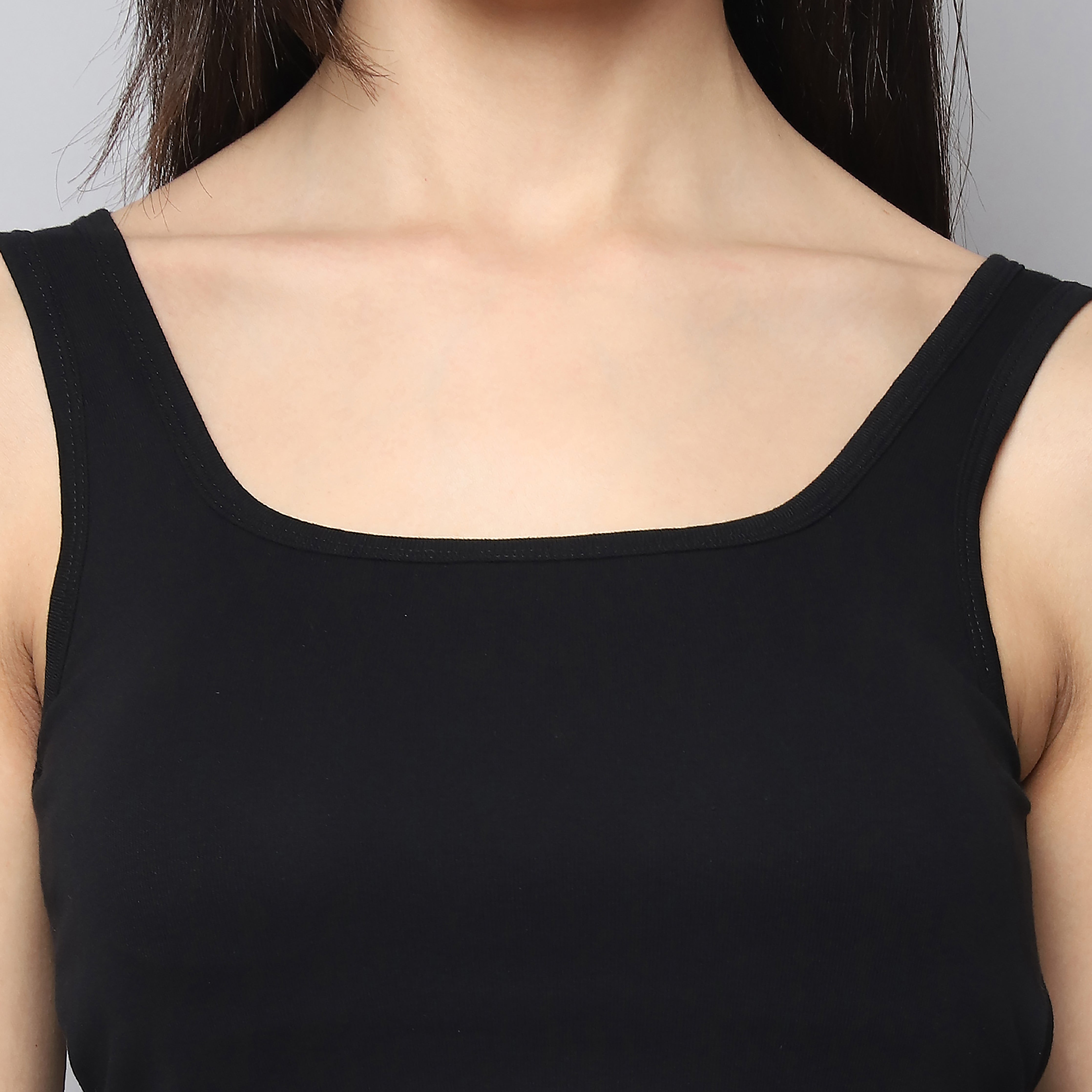 Midnight Chic Padded Crop Tank