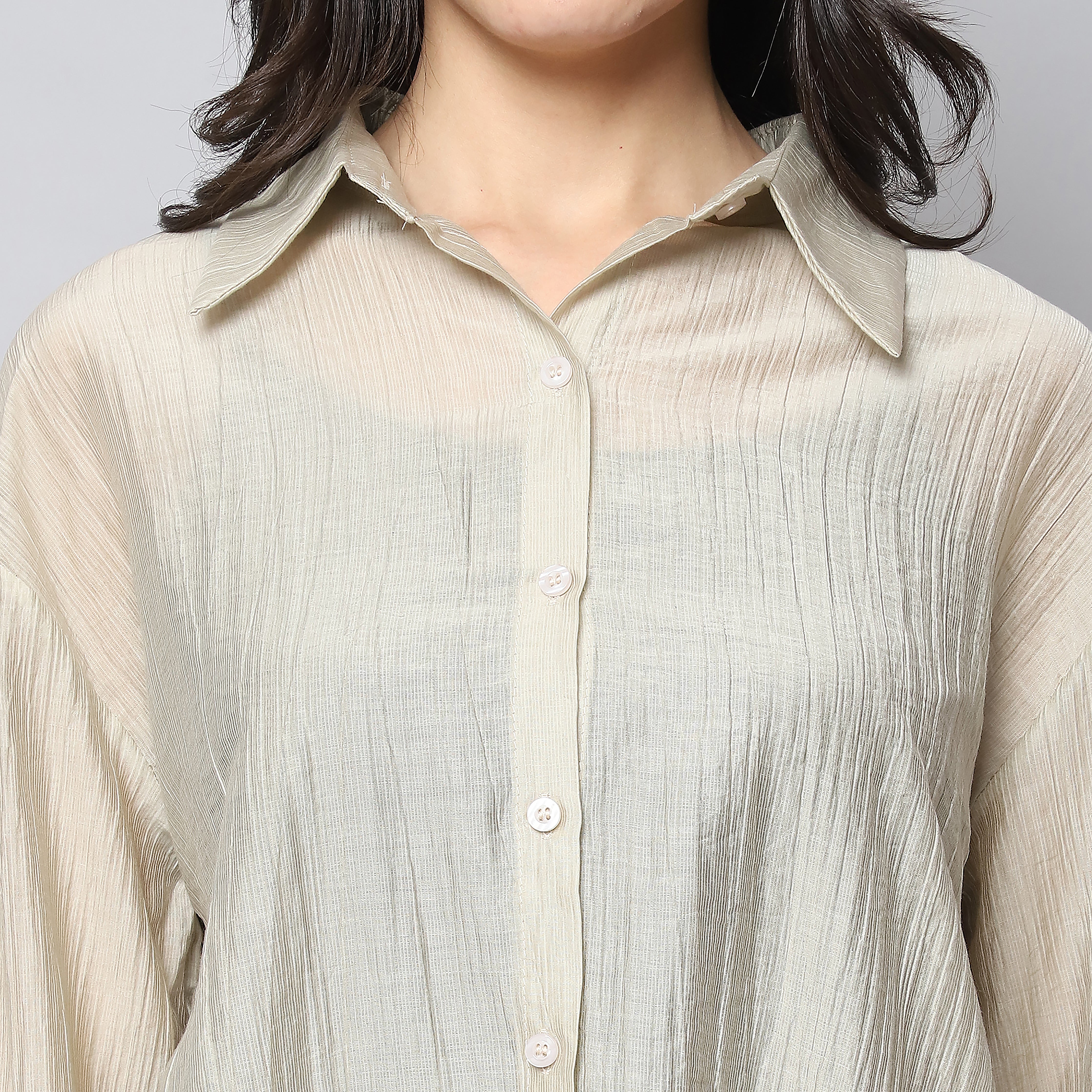 Oversized Shirt-olive hue