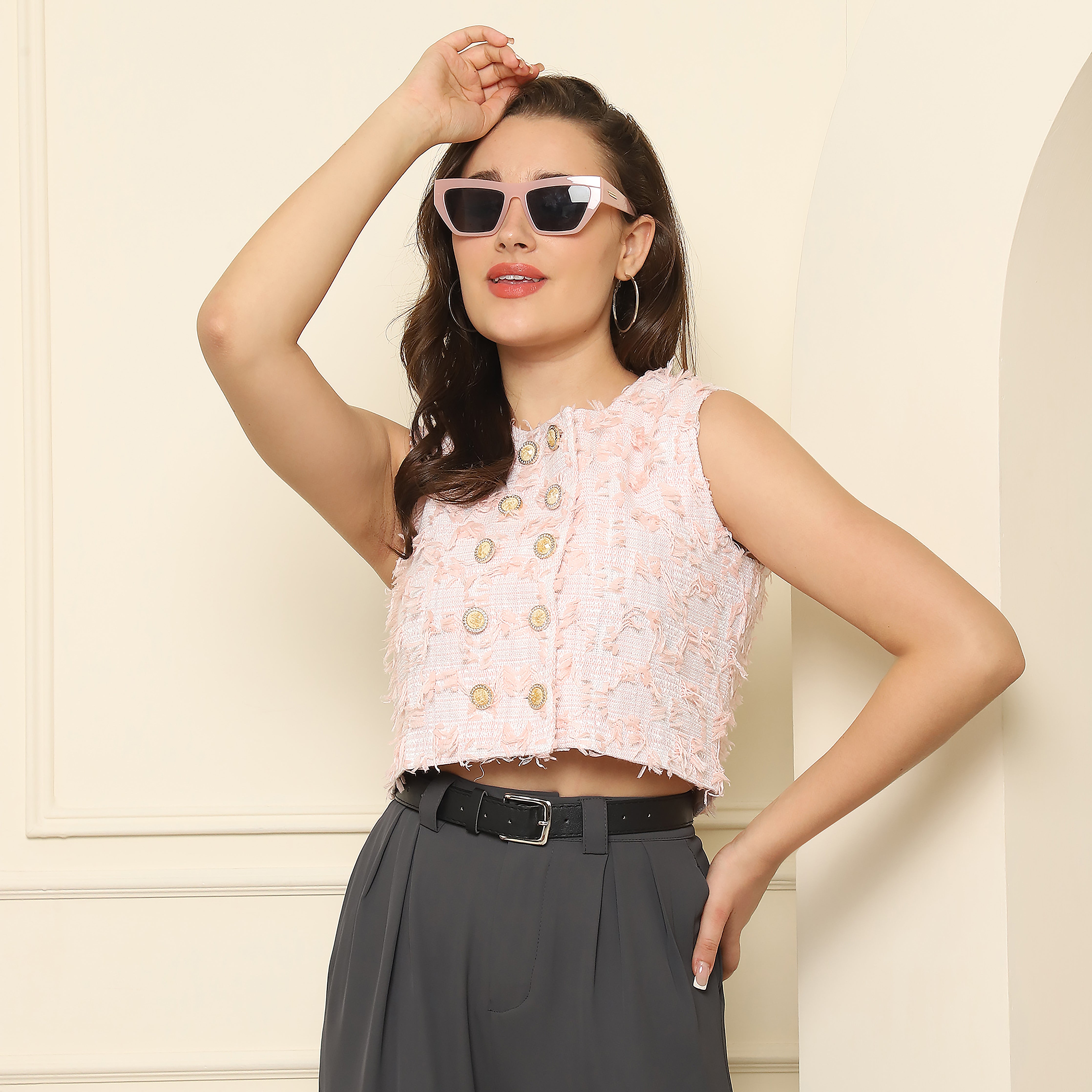 Pink Crop Top for women