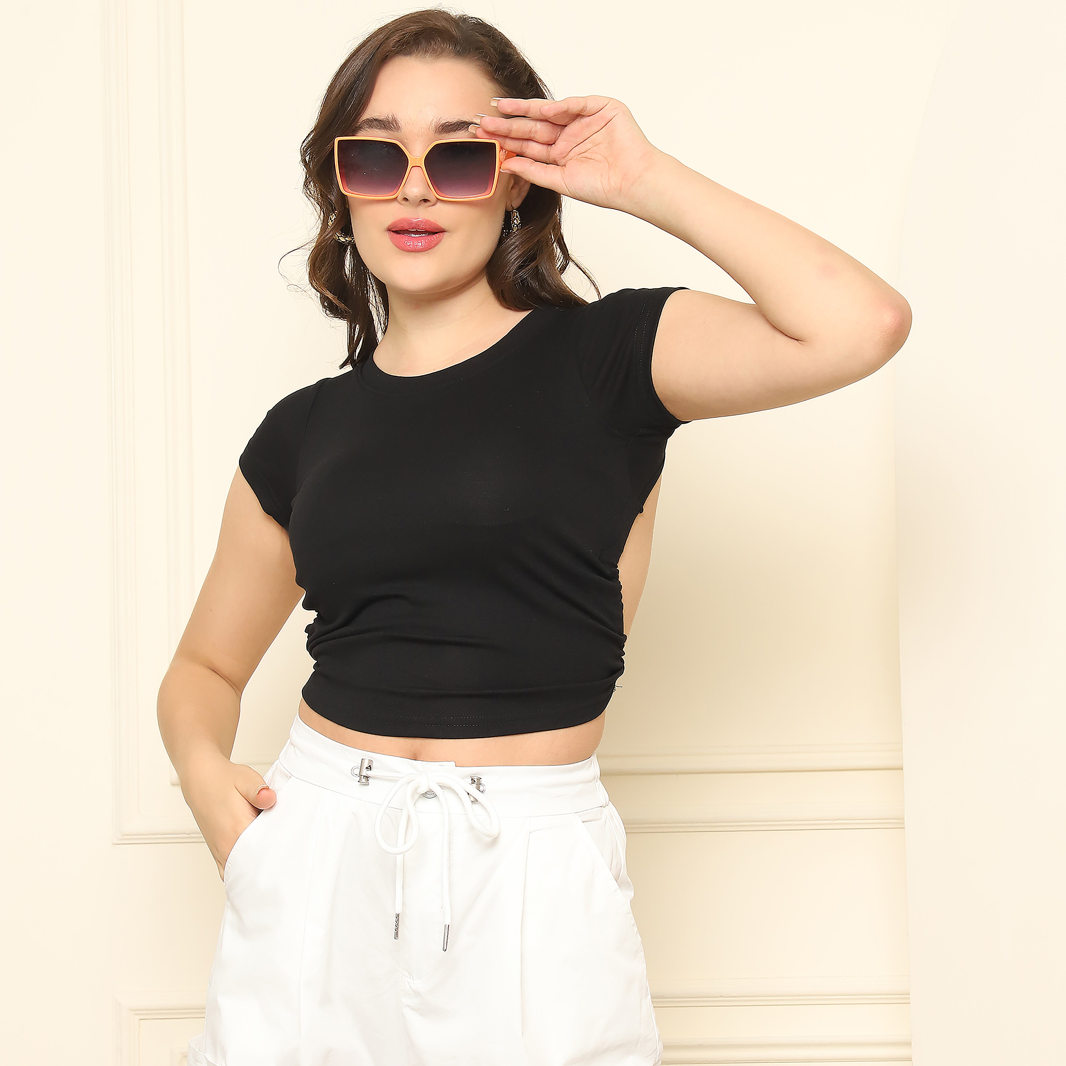 Black padded top for women in build Bra