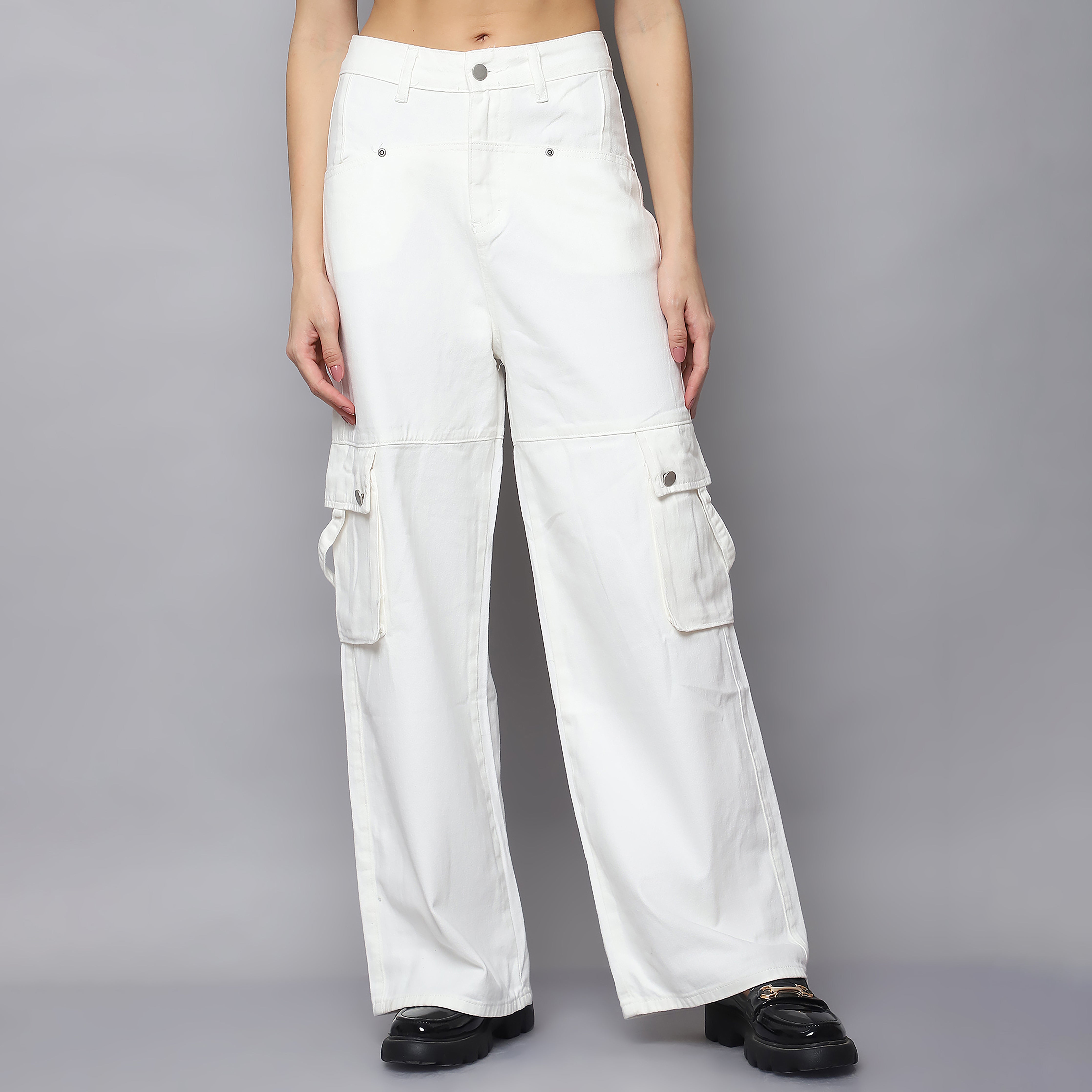 Straight Fit Cargo Pant – Off White