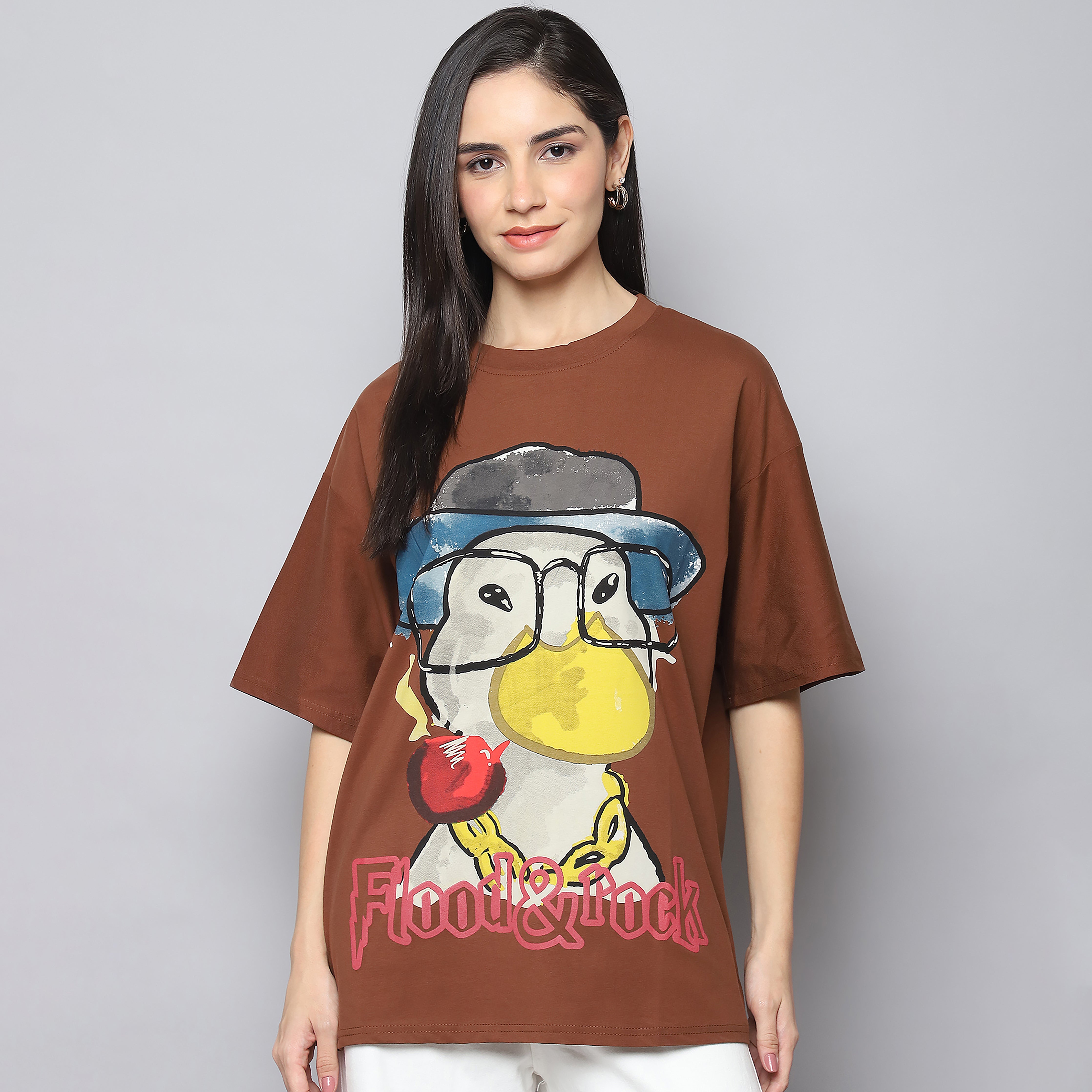 Funky Duck Oversized Graphic Tee