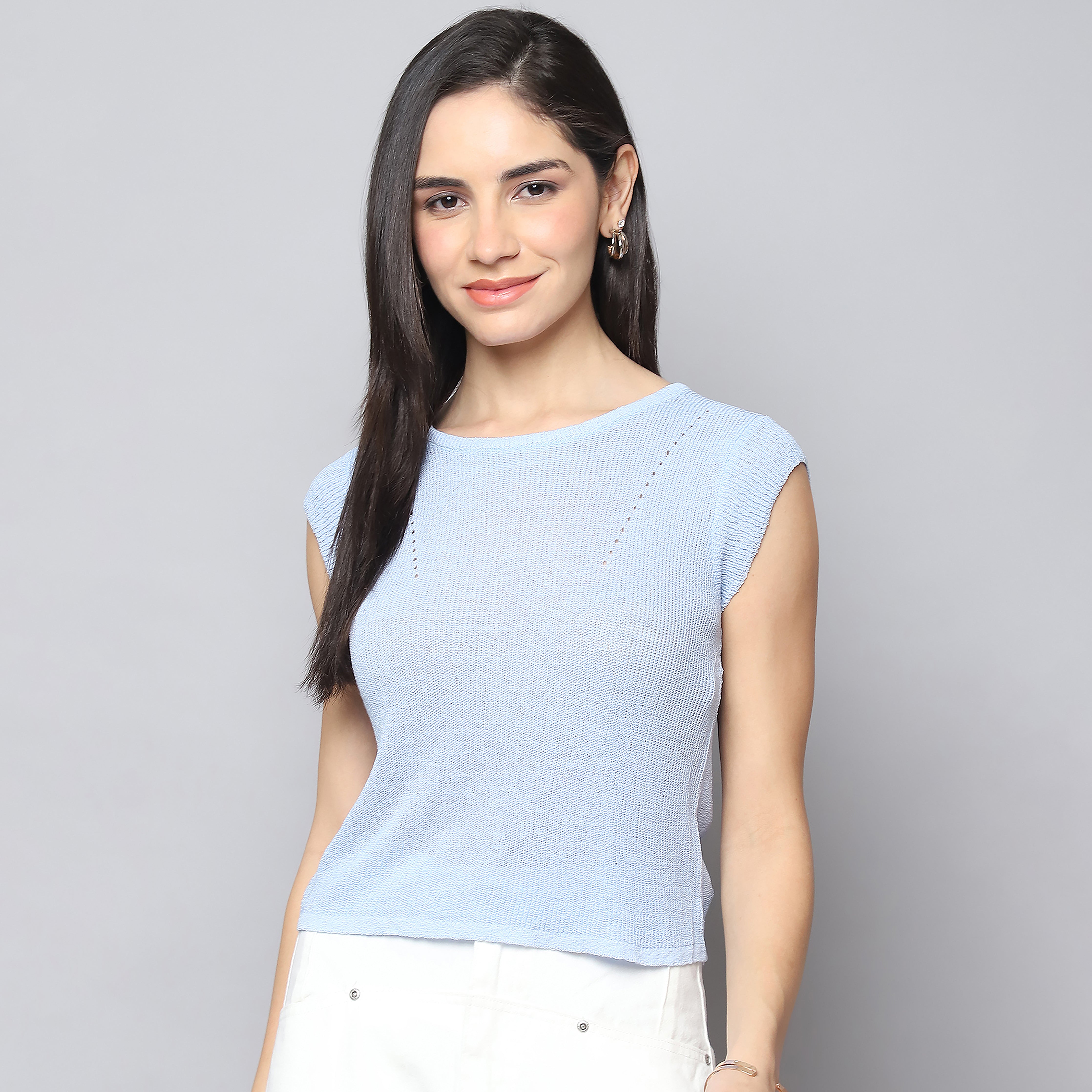 Sky Whisper Knitted Top