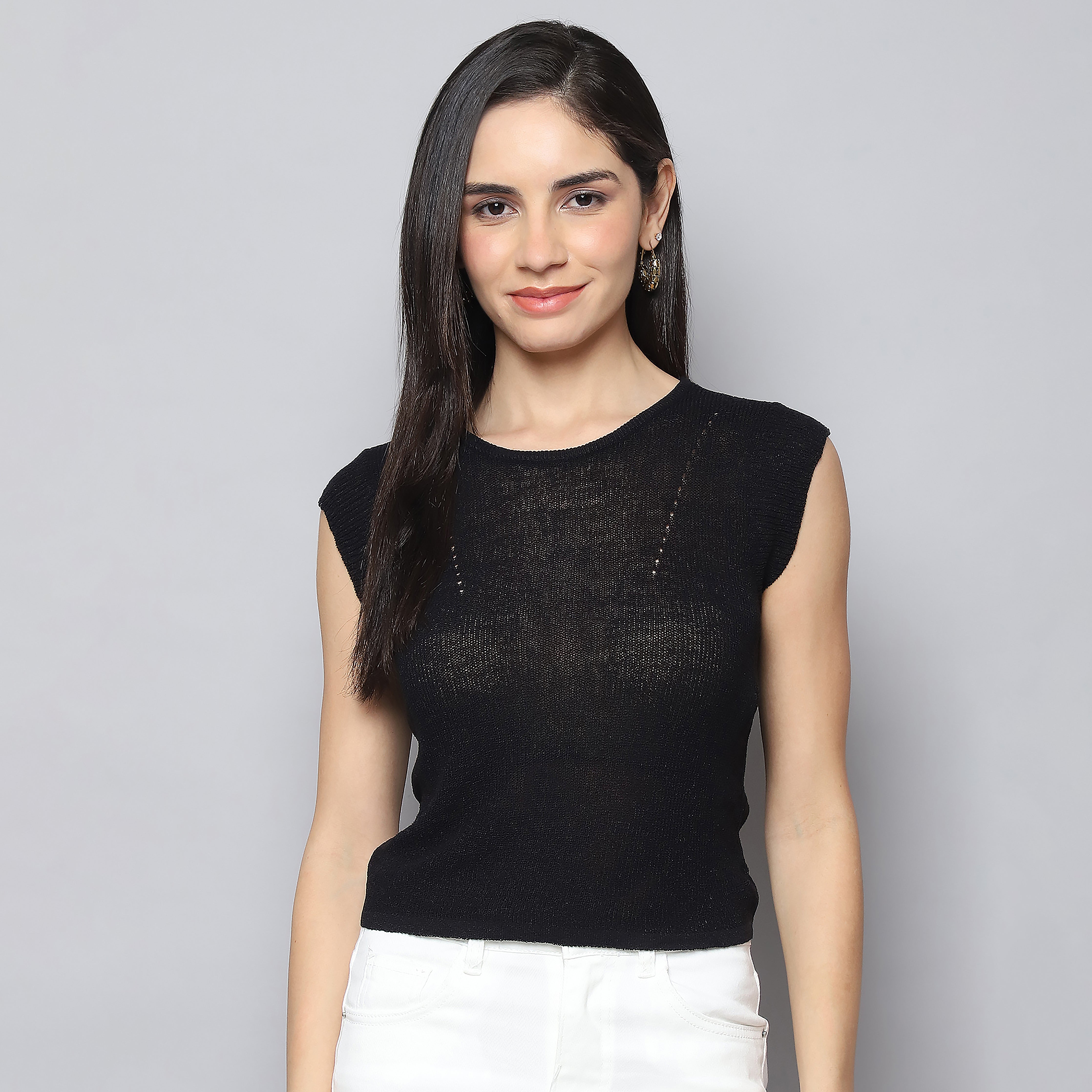 Classic Black Knitted Top