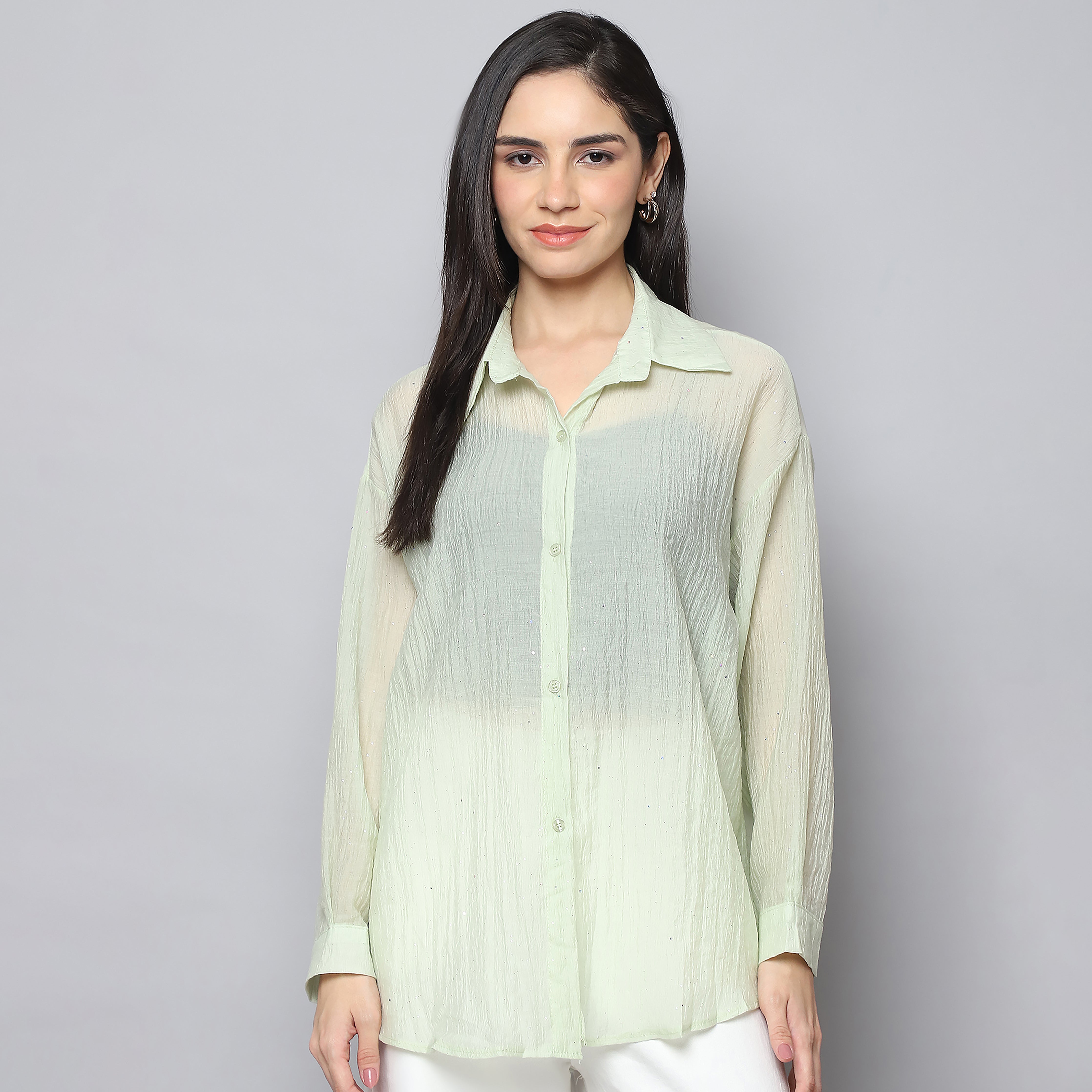 Mint Breeze Oversized Shirt