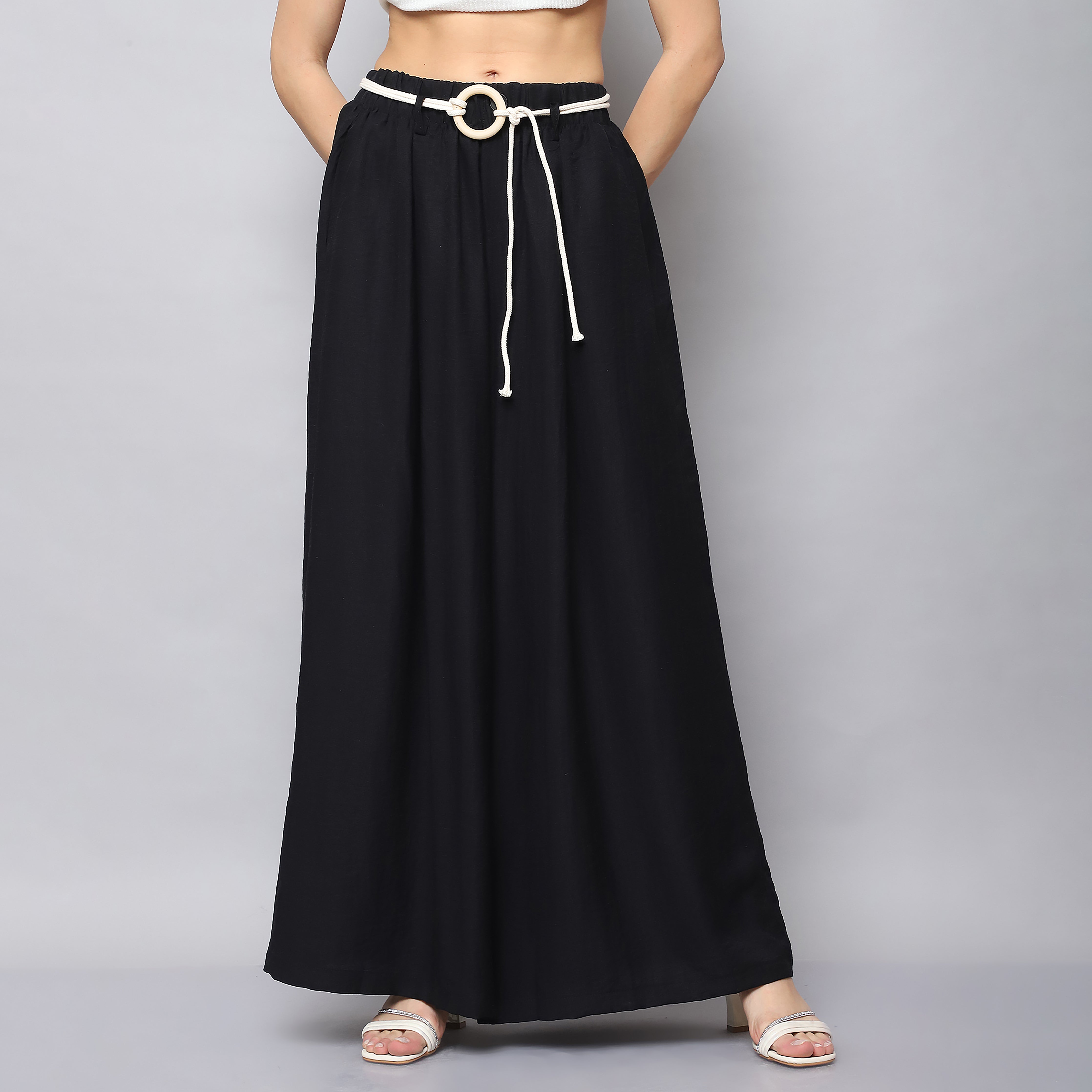 Flared Trouser with Belt