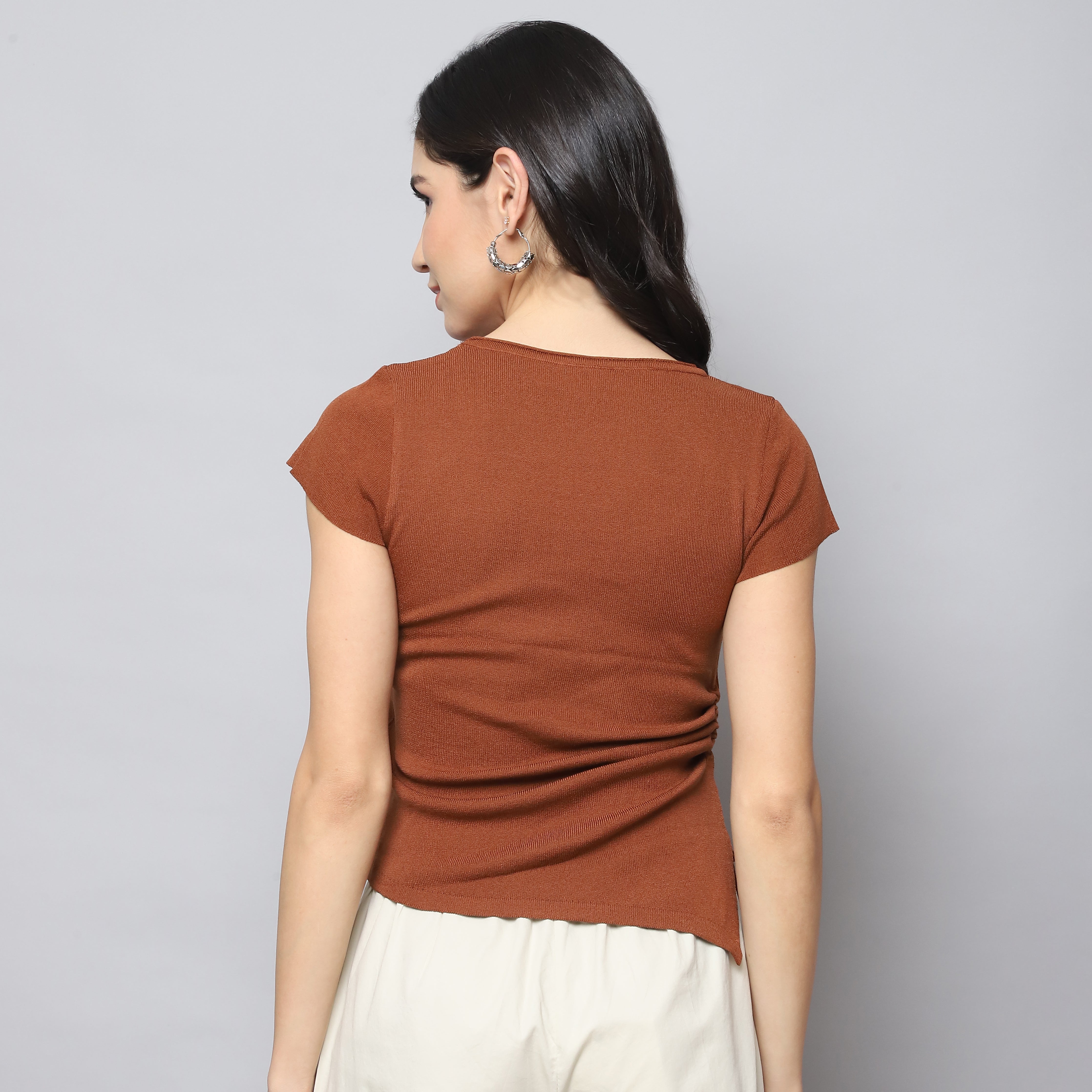 Rust Knitted Top