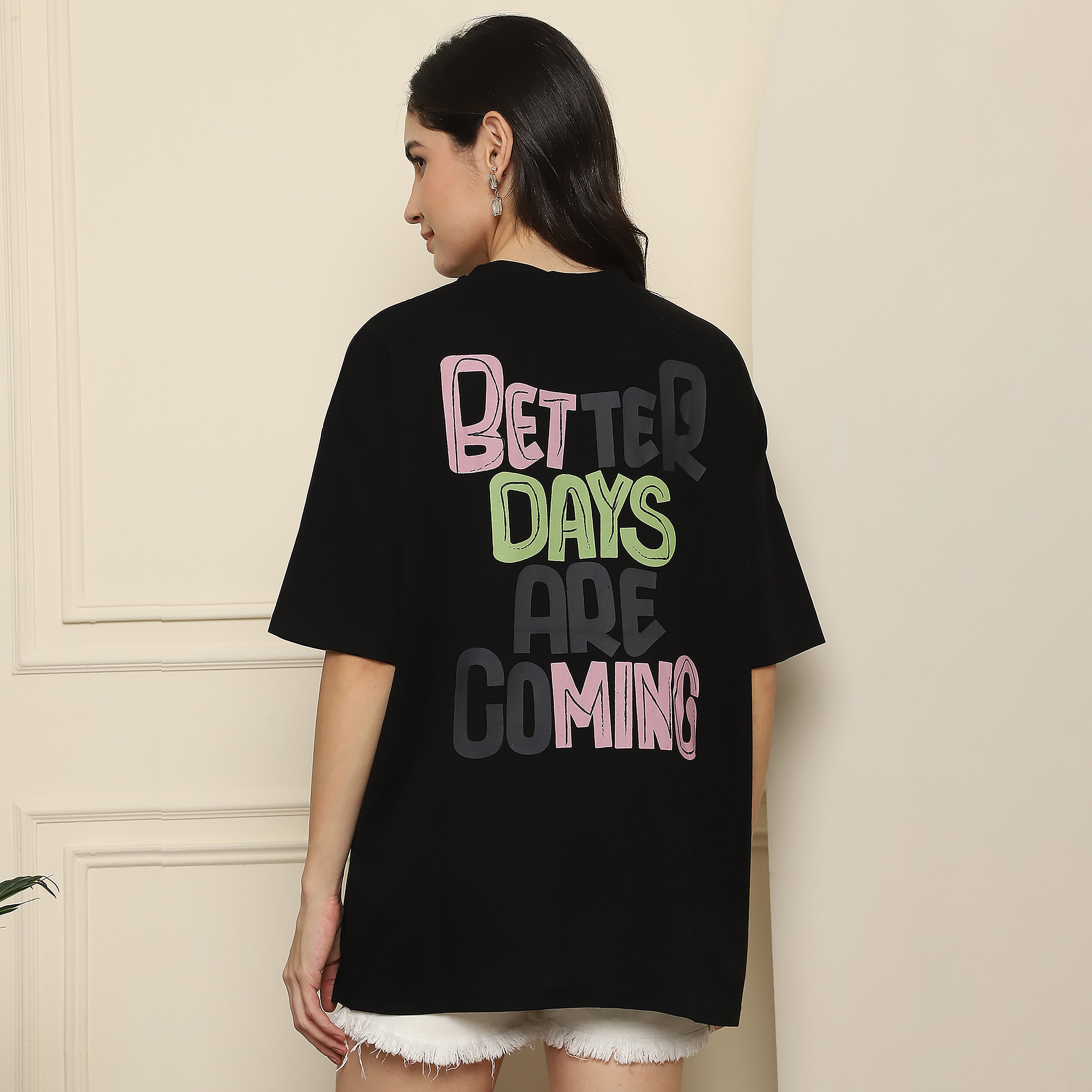 Oversized Graphic T-Shirt - Black