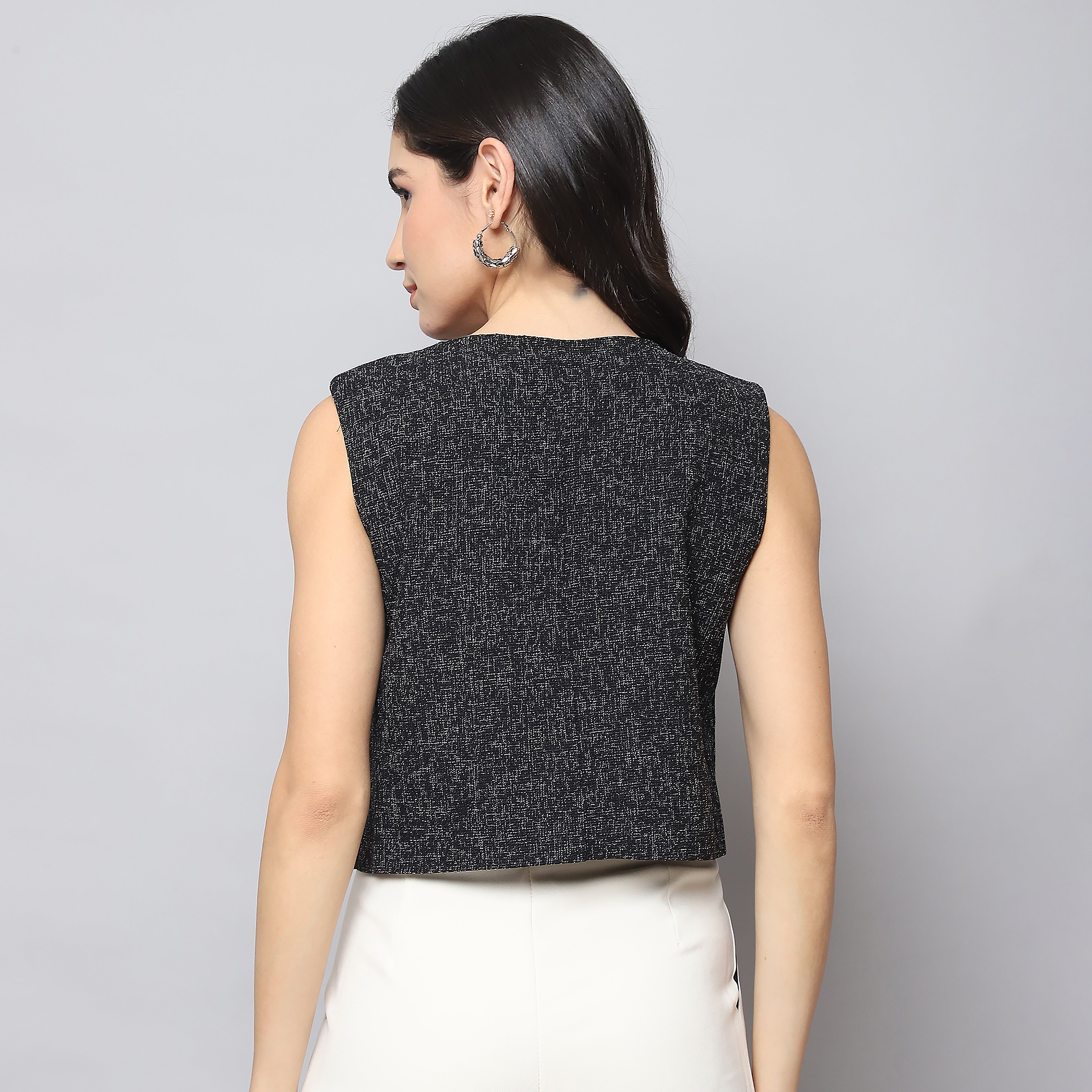 Jacquard Vest Top