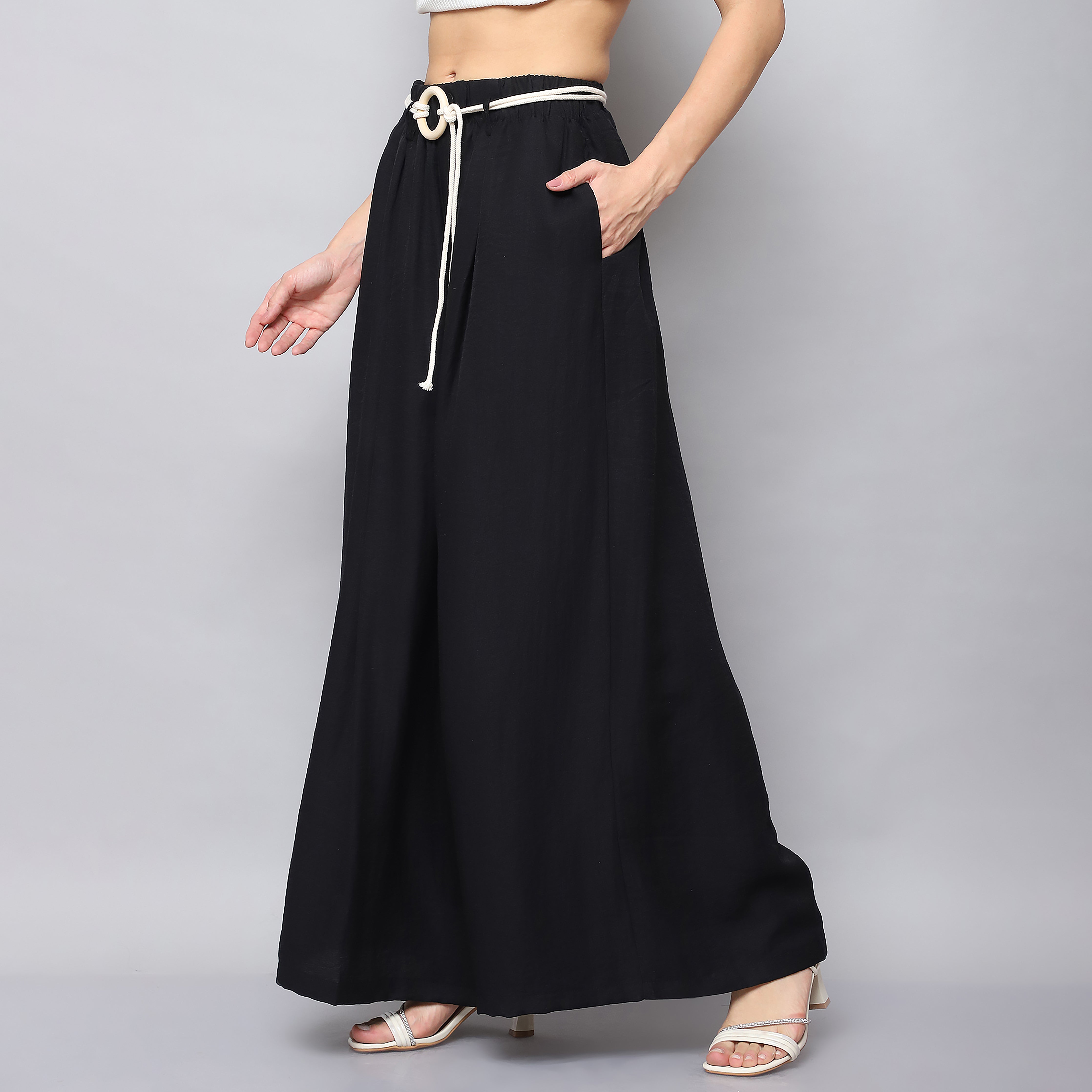 Flared Trouser with Belt