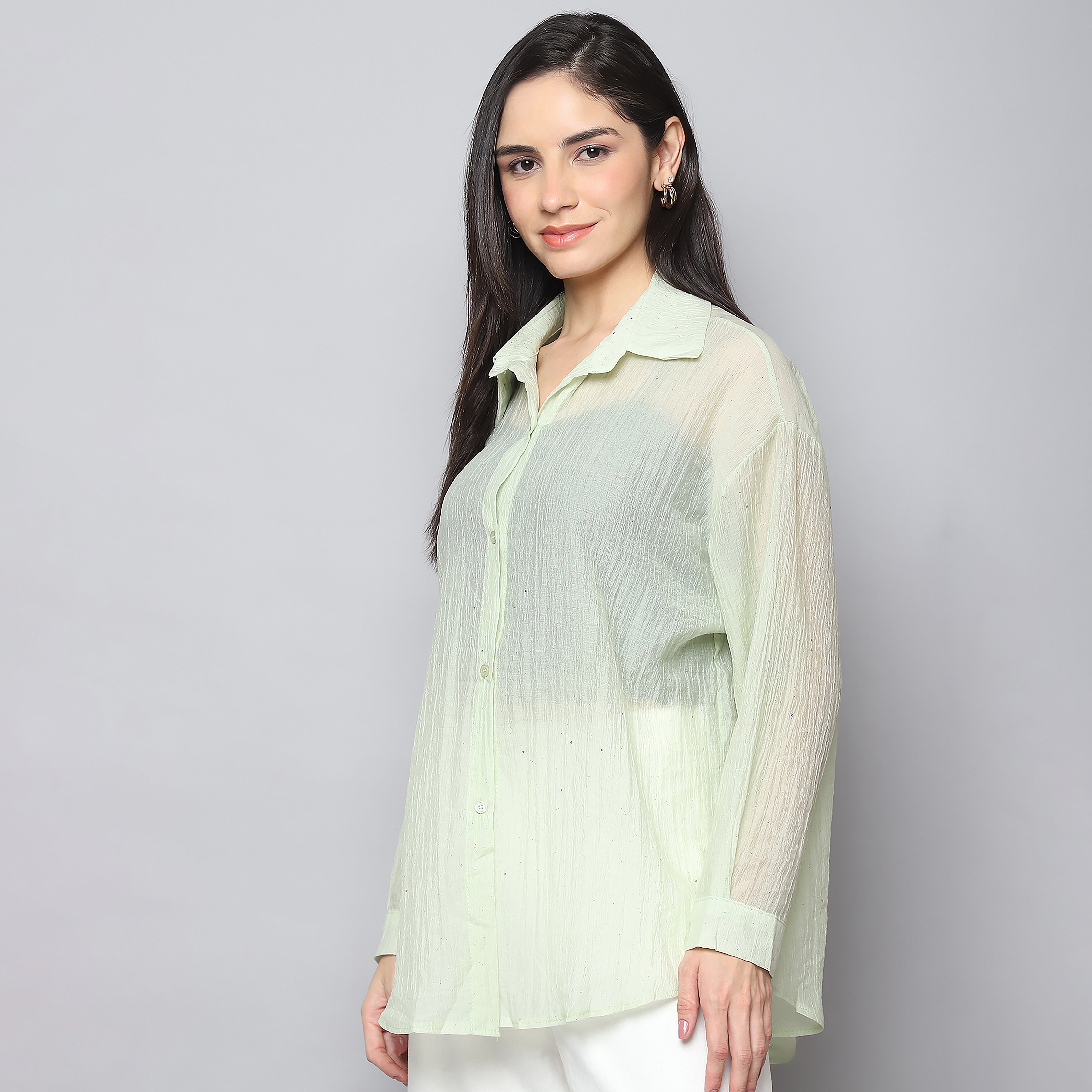 Mint Breeze Oversized Shirt