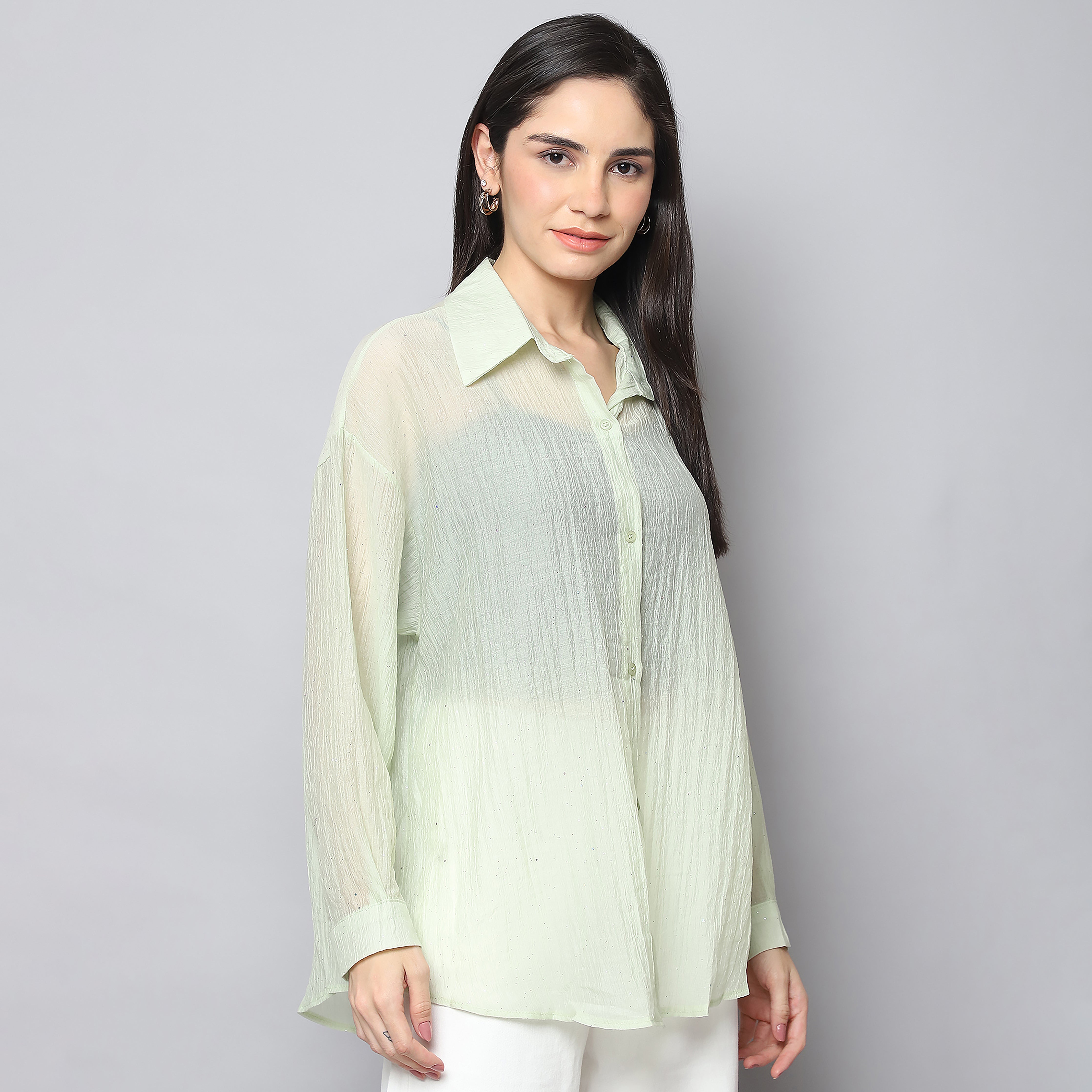 Mint Breeze Oversized Shirt