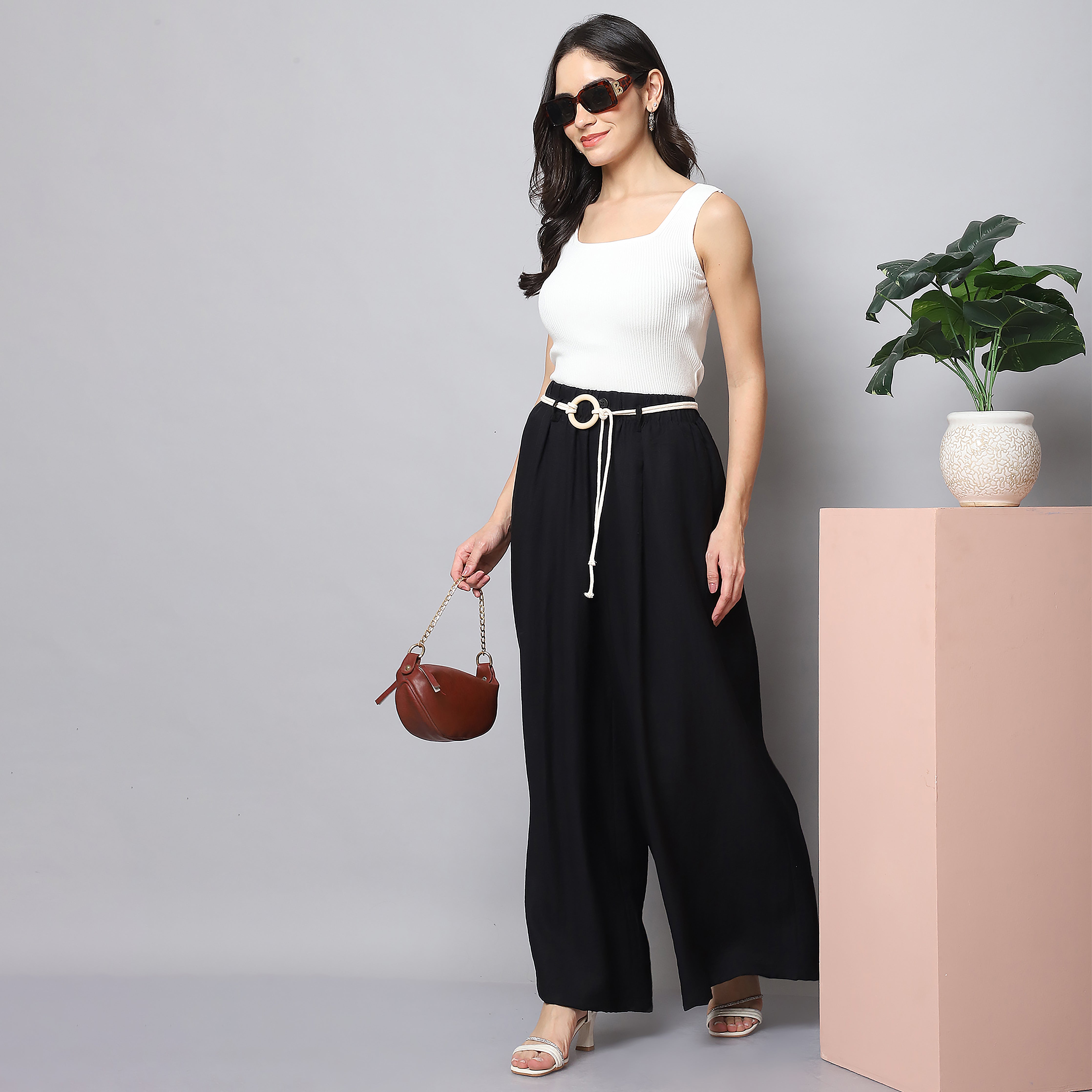 Flared Trouser with Belt