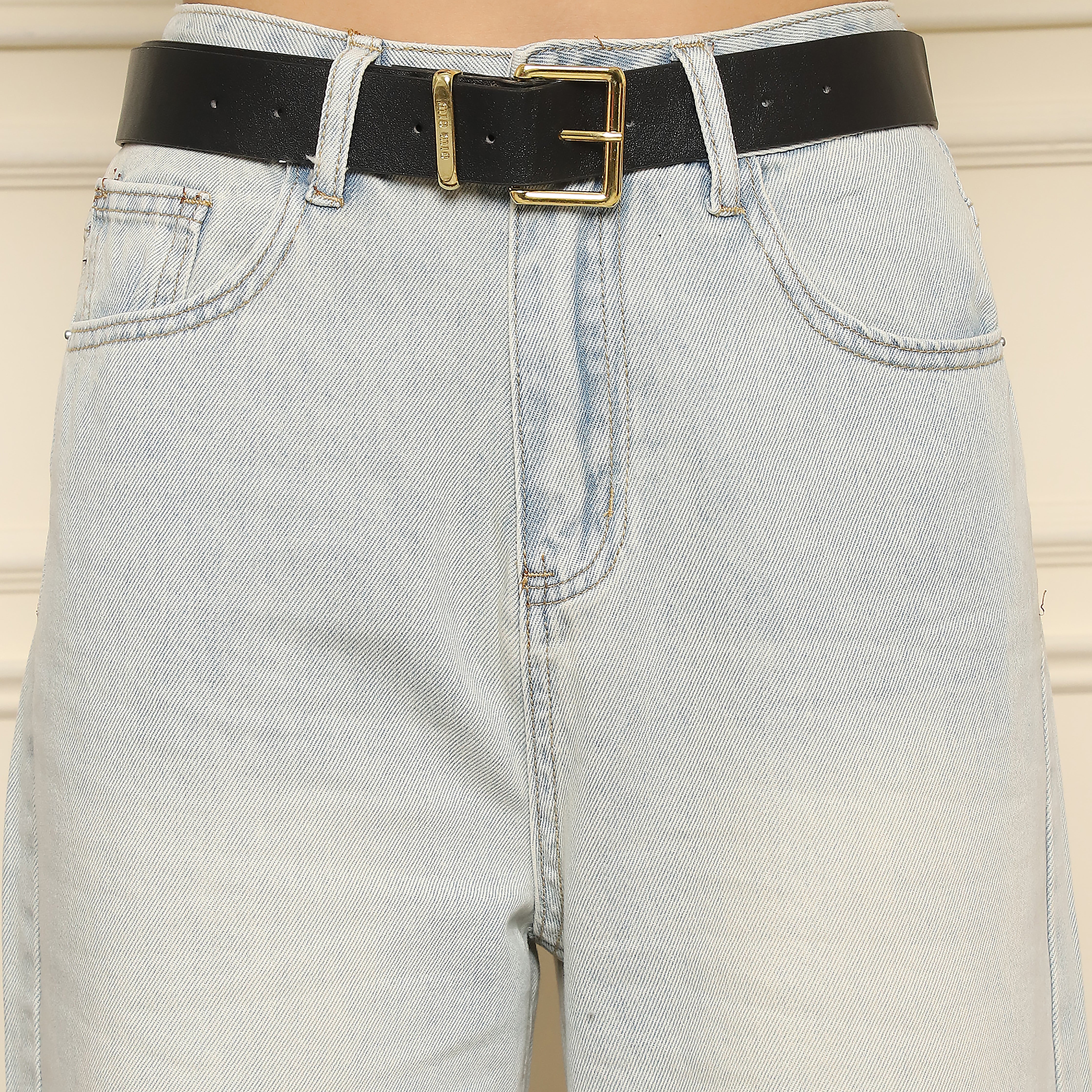 Women's Straight Fit Fringed Denim