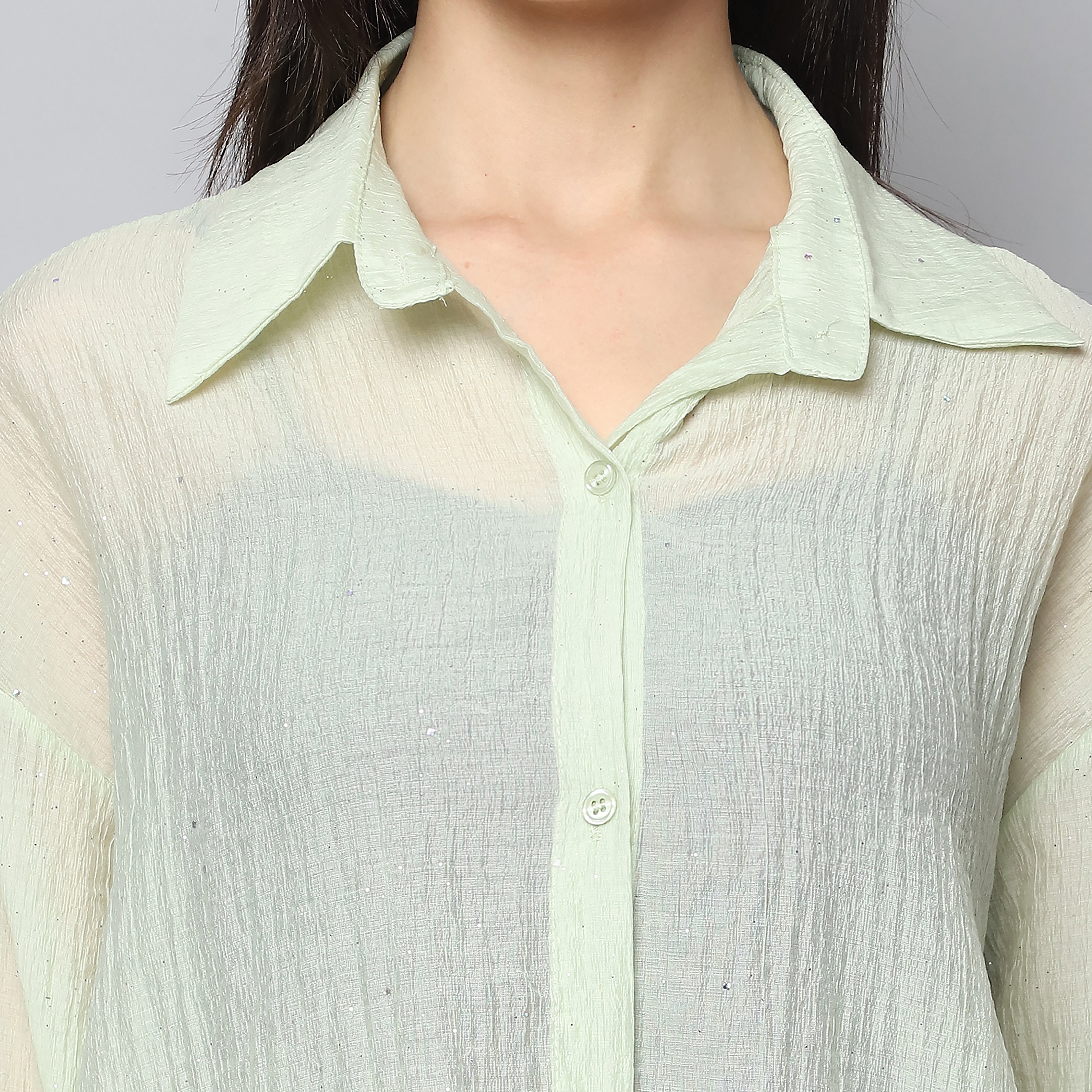 Mint Breeze Oversized Shirt